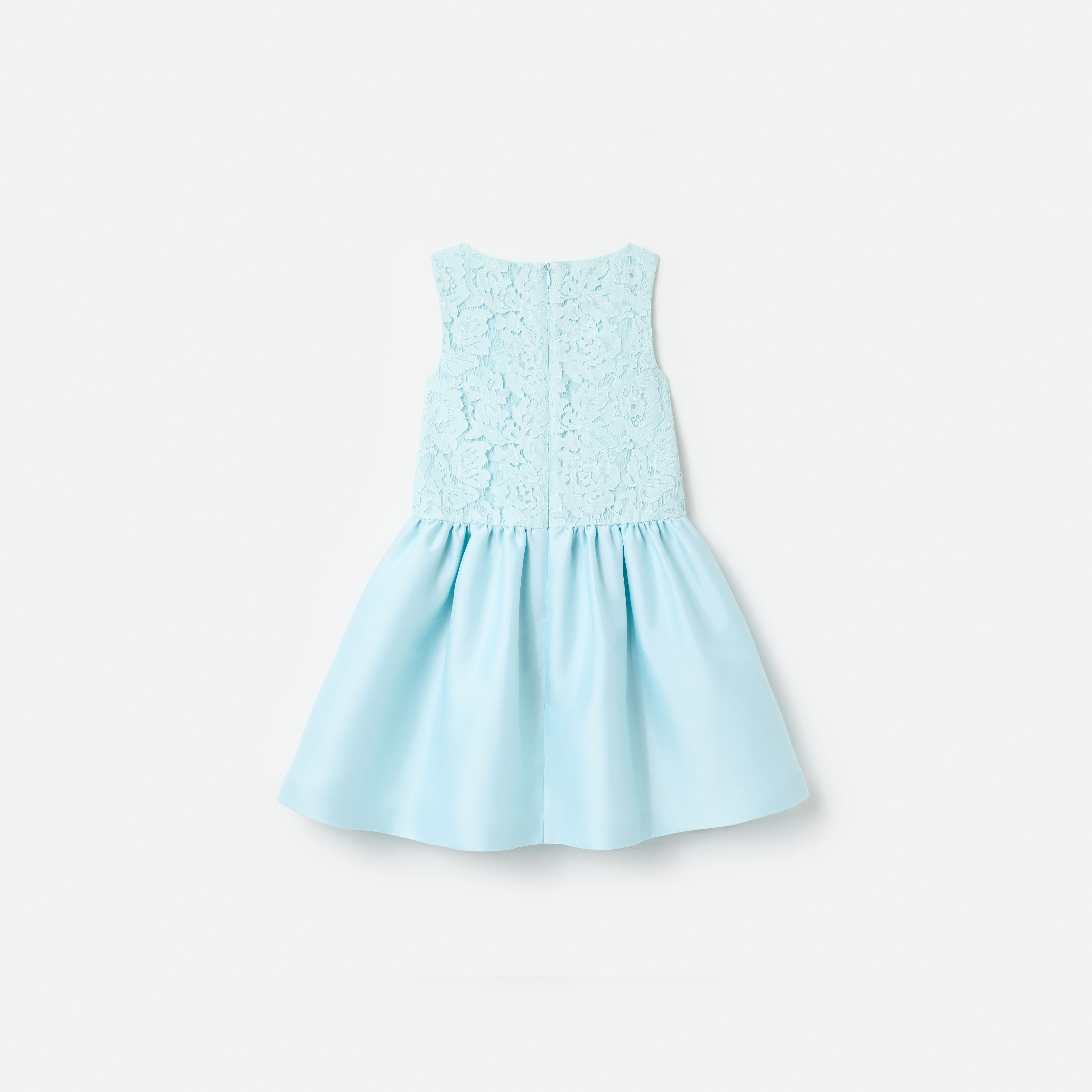 Self Portrait Taffeta Lace Bow Kinderkleid Aqua Age 6/7