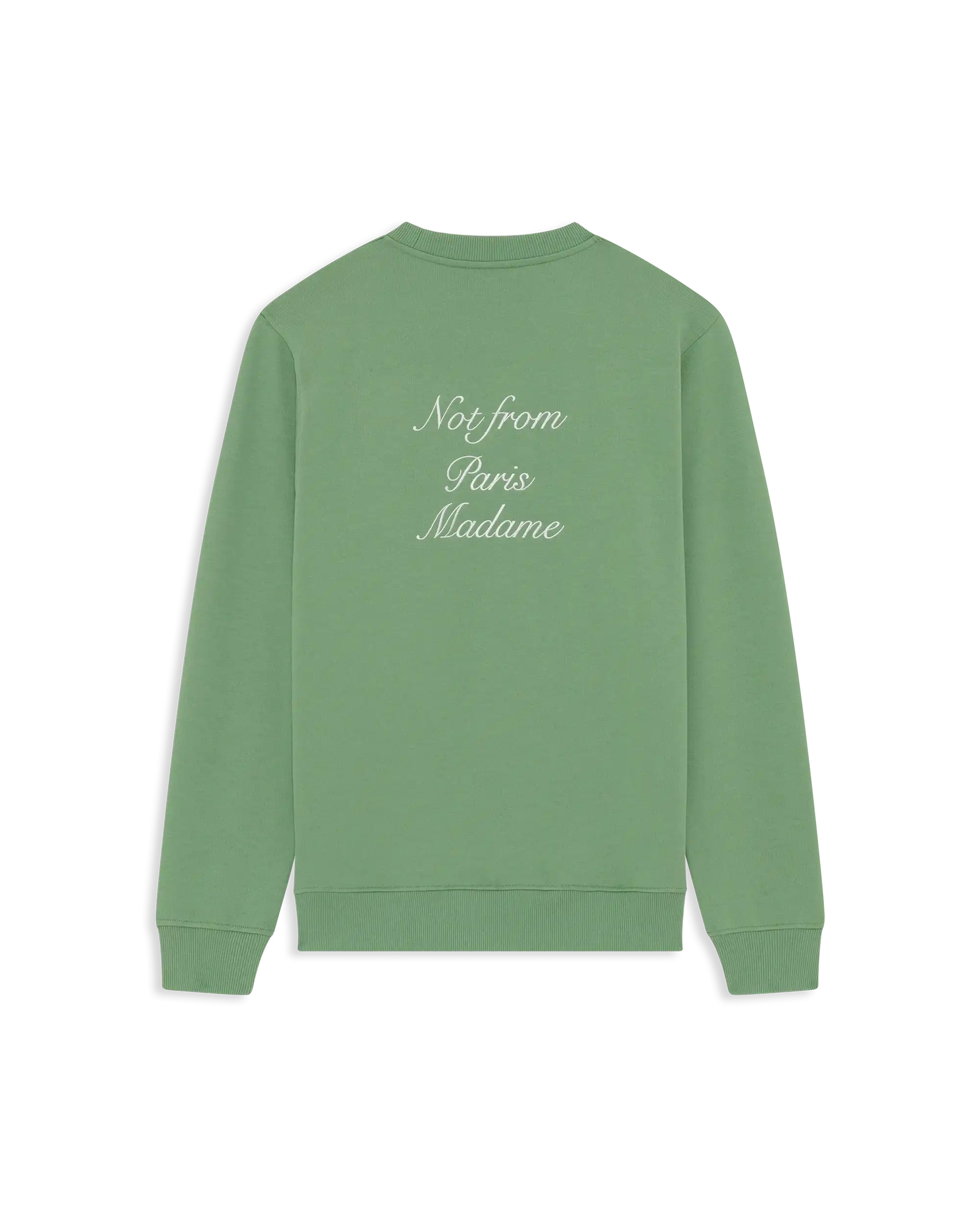Drôle De Monsieur Slogan Sweatshirt hellgrün Baumwolle