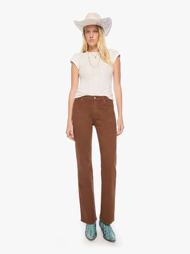 Mother The Kick It Jeans Bison Braun High Waist Straight