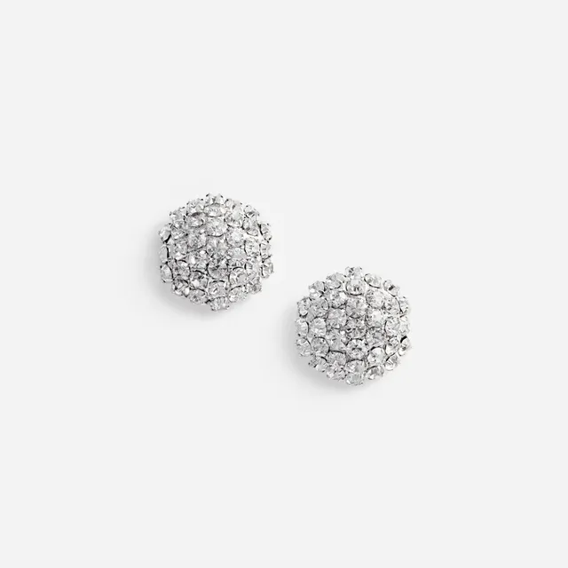 Self Portrait Crystal Flower Ohrstecker Silber Blume