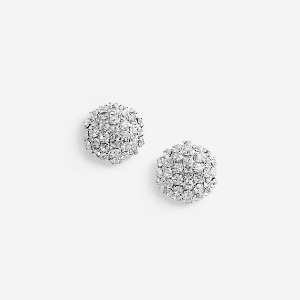 Self Portrait Crystal Flower Ohrstecker Silber Blume