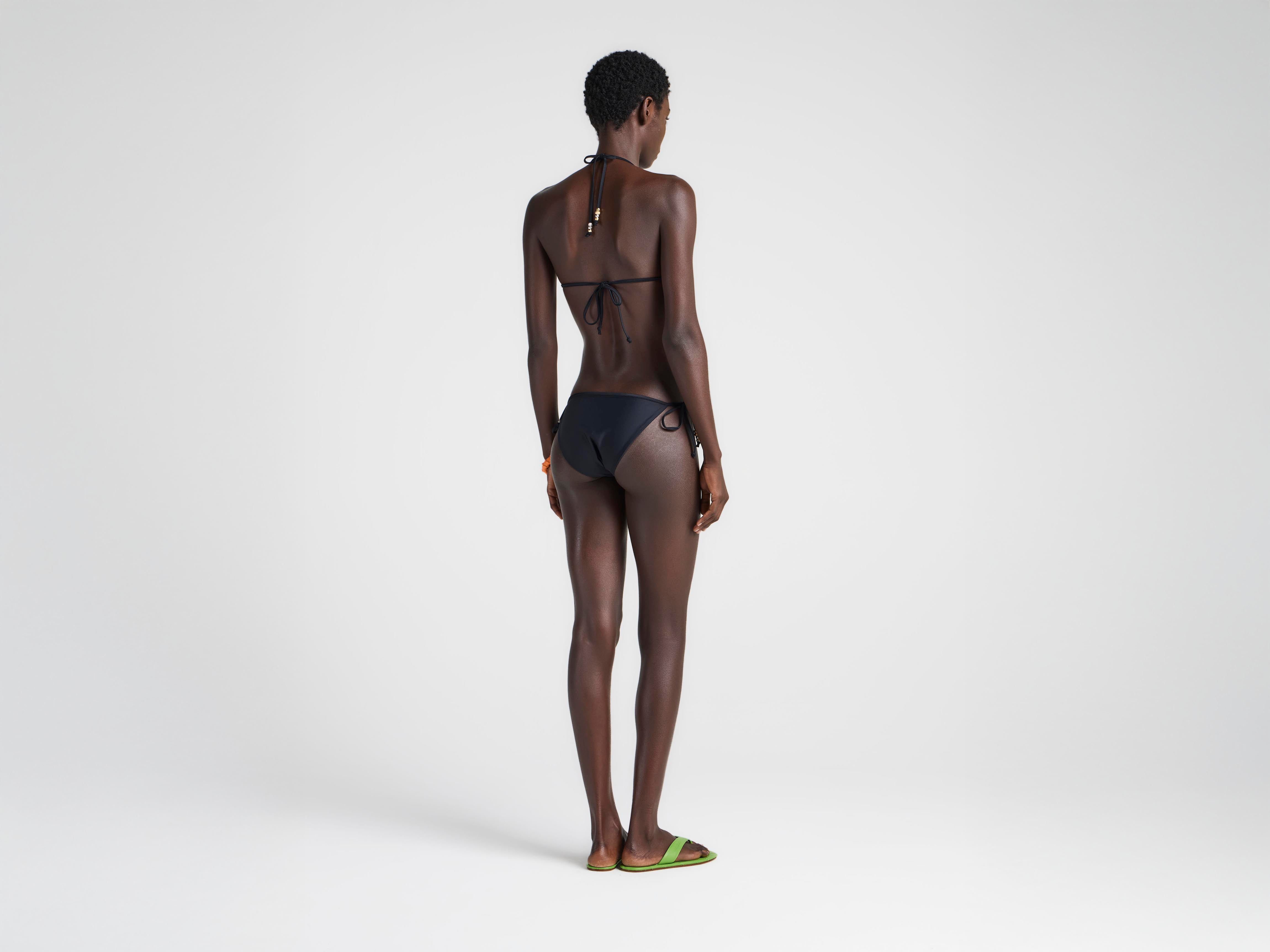 J.W.Anderson Swim Bikini-Oberteil Schwarz Orange Triangel
