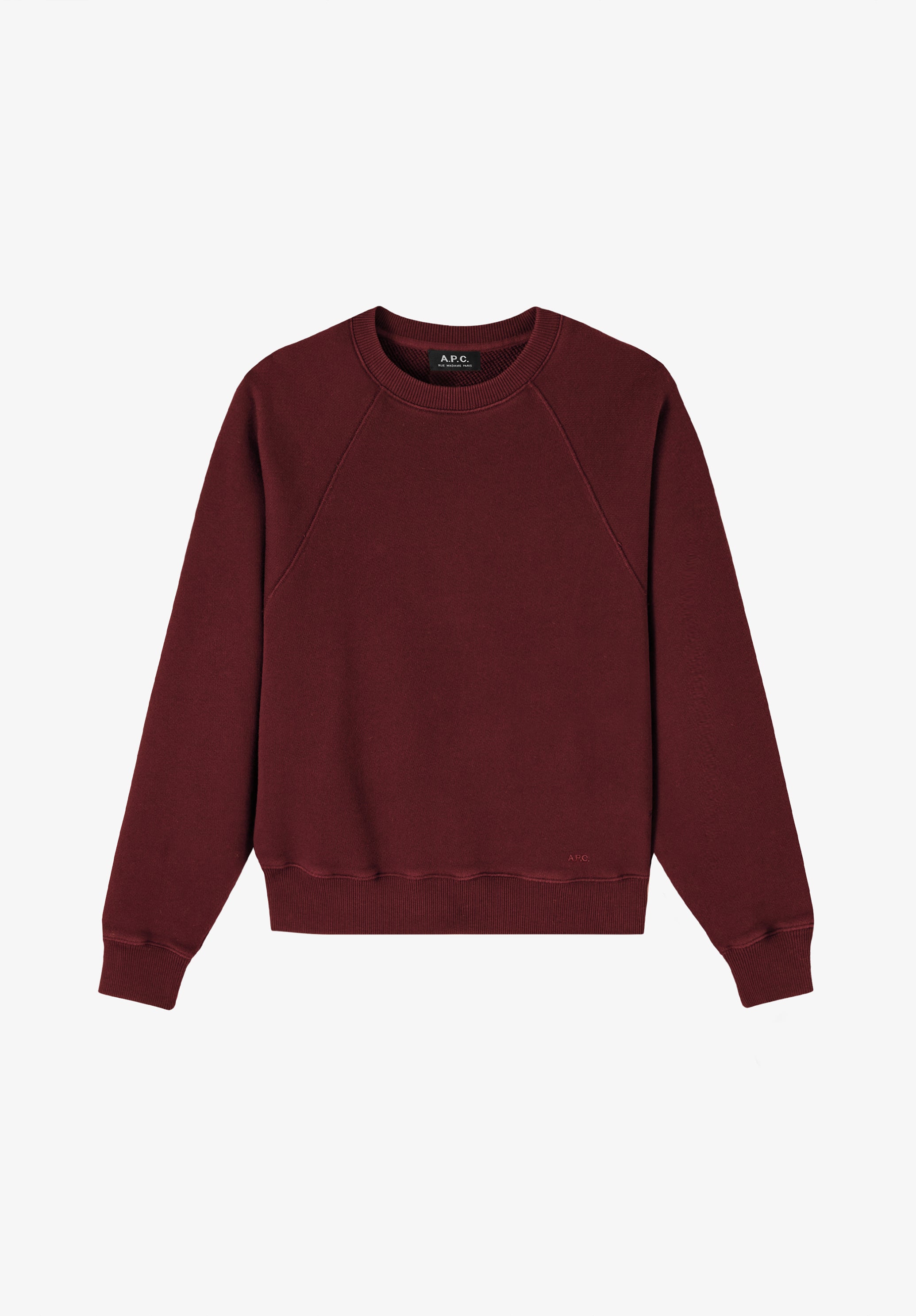 A.P.C. Sweatshirt Raglan Kapuzenpullover Bordeaux M