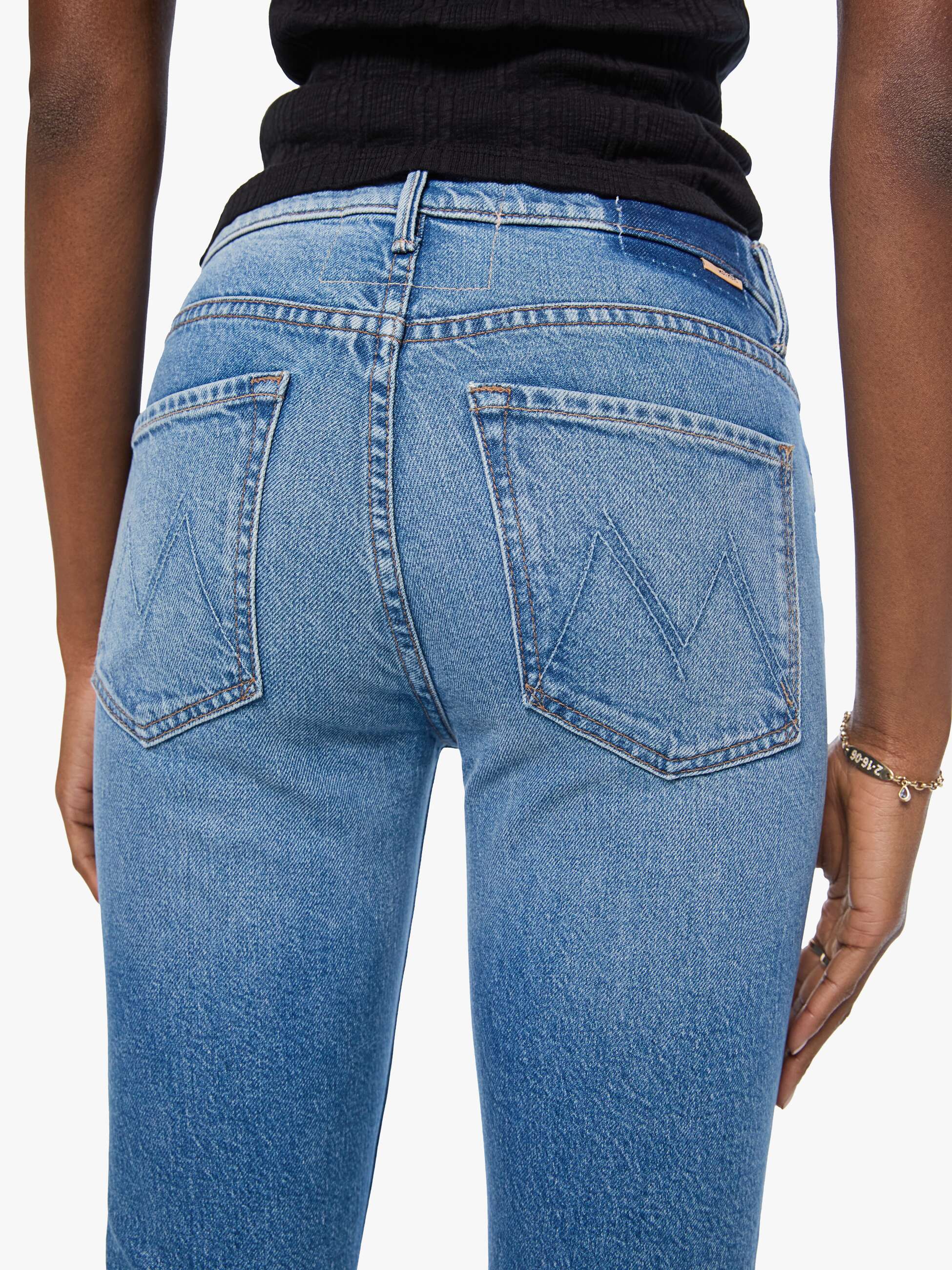 Mother The Mid Rise Dazzler Hover Jeans Just An Animal mittelblau