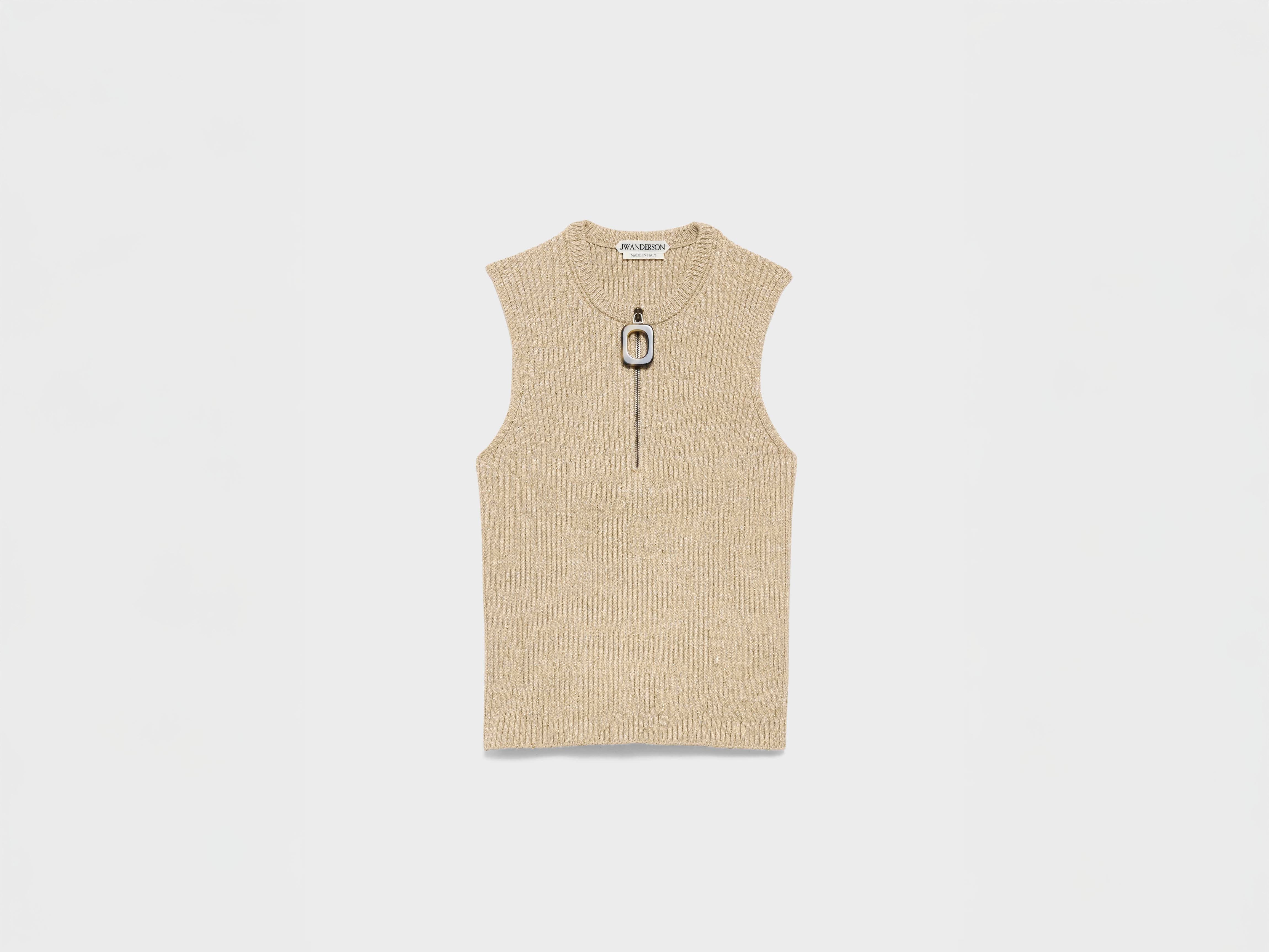 J.W.Anderson Zip Tank Top Trägertop Sand Damen