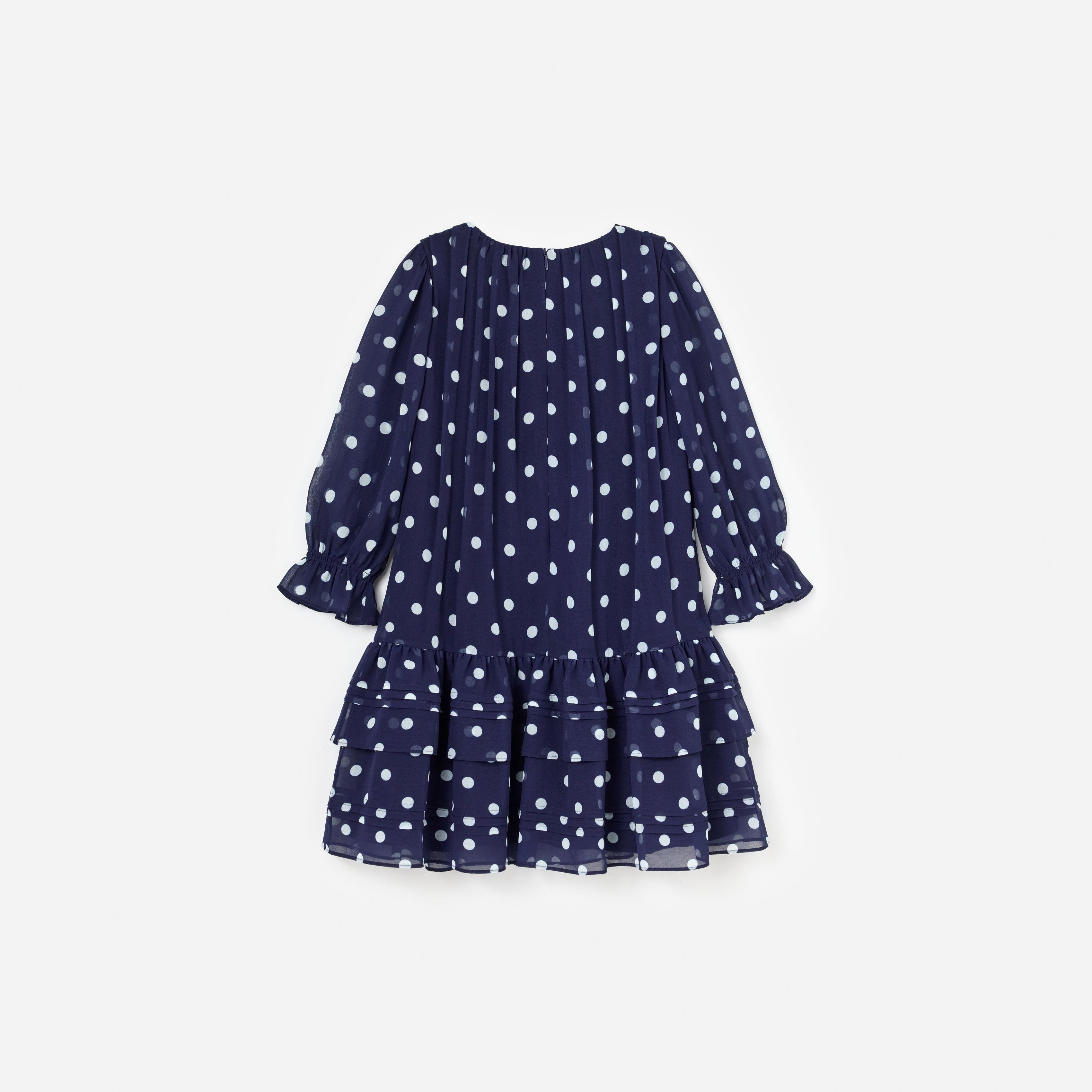 Self Portrait Navy Polka Dot Georgette Kinderkleid Navy 5/6 Punkte
