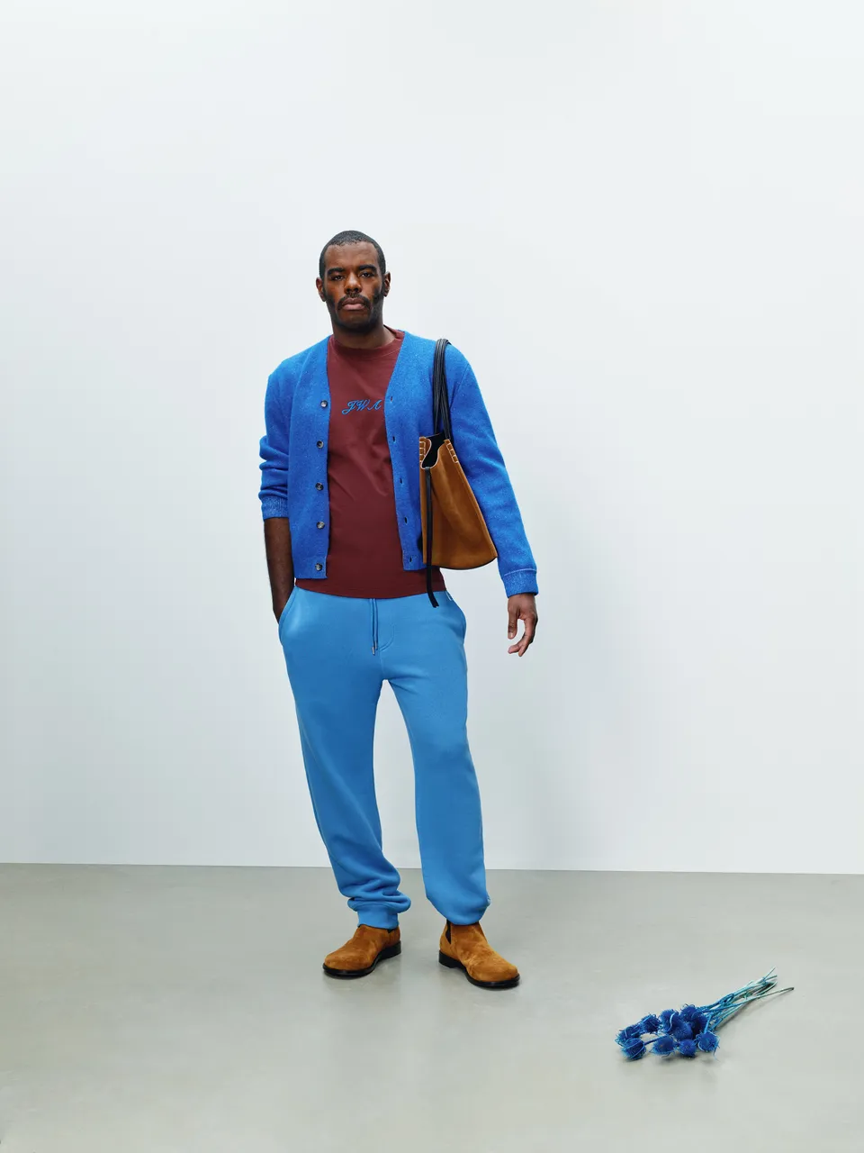 J.W.Anderson Mohair Cardigan Strickjacke Cobalt Herren