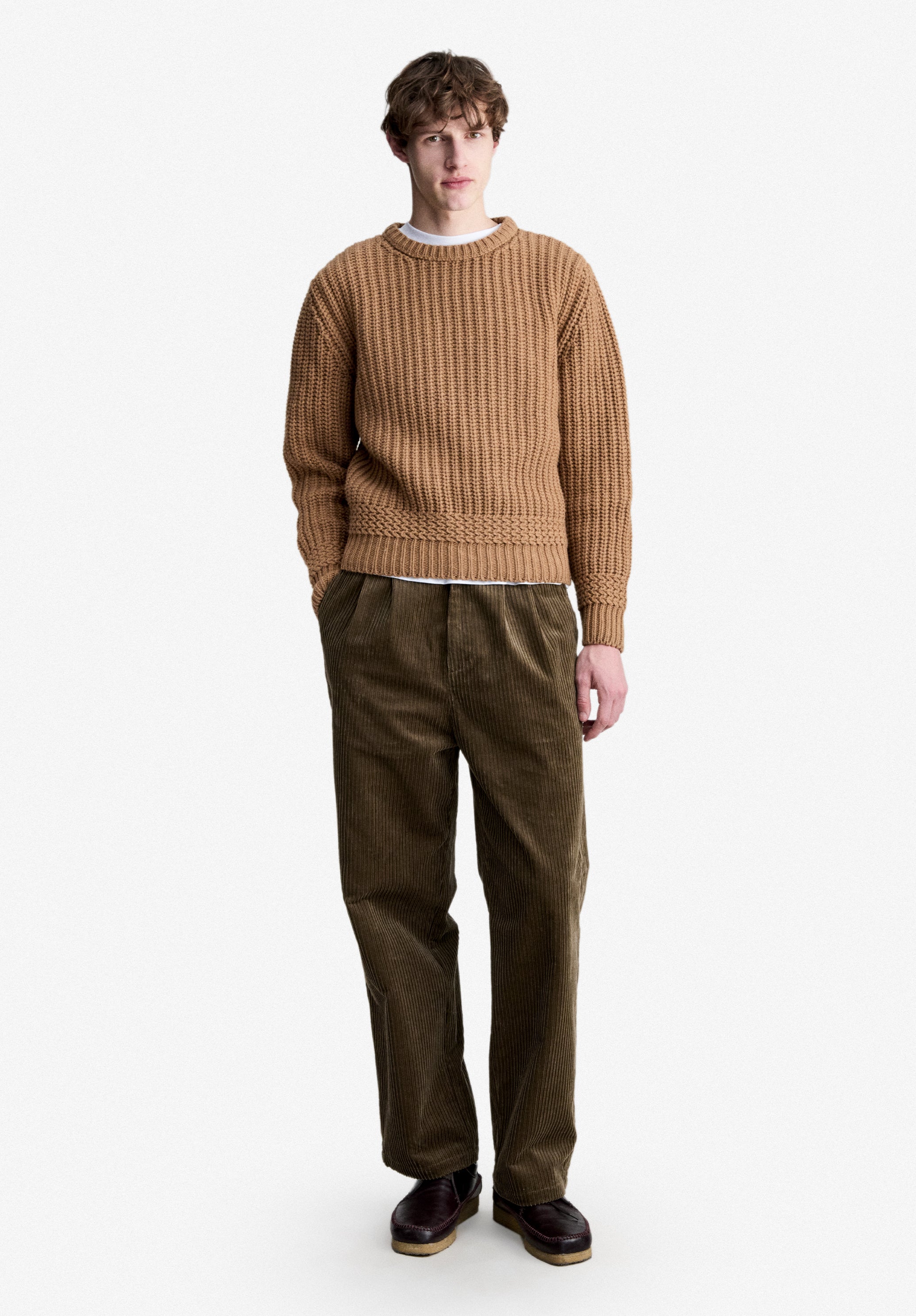 A.P.C. kamelfarbener Wollpullover Gr. M Recycling