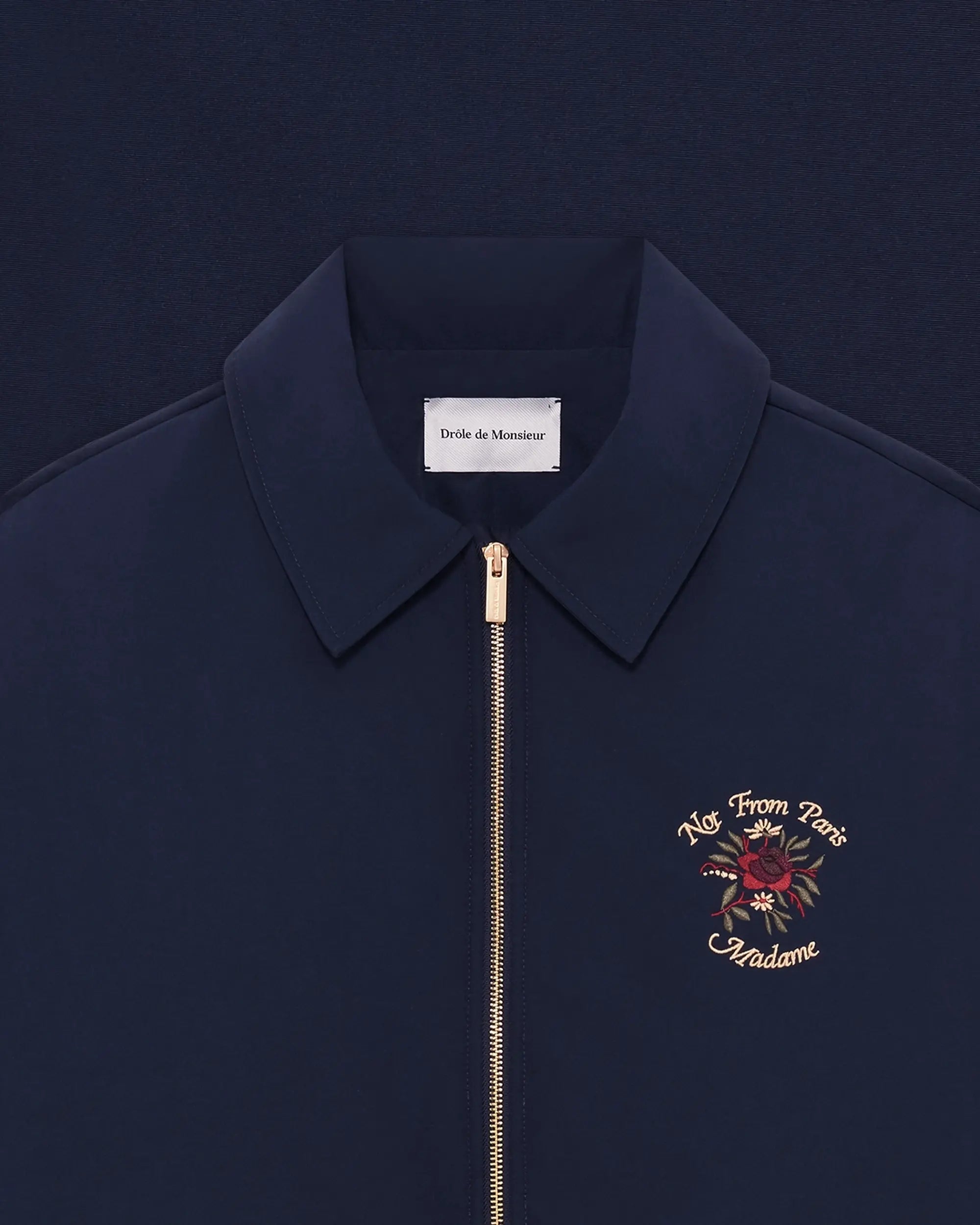 Drôle De Monsieur Bomber Slogan Rose Bomberjacke Navy
