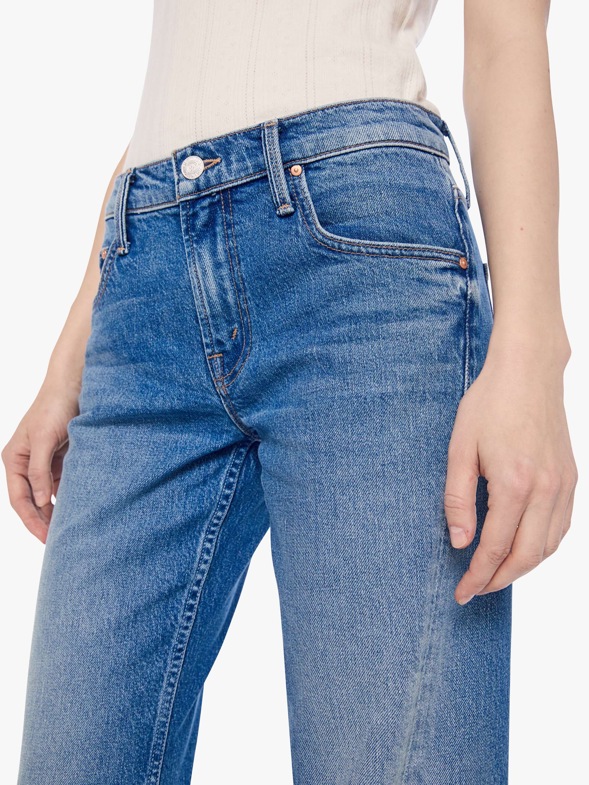Mother Lil Bookie Twist Bootcut Jeans Just An Animal