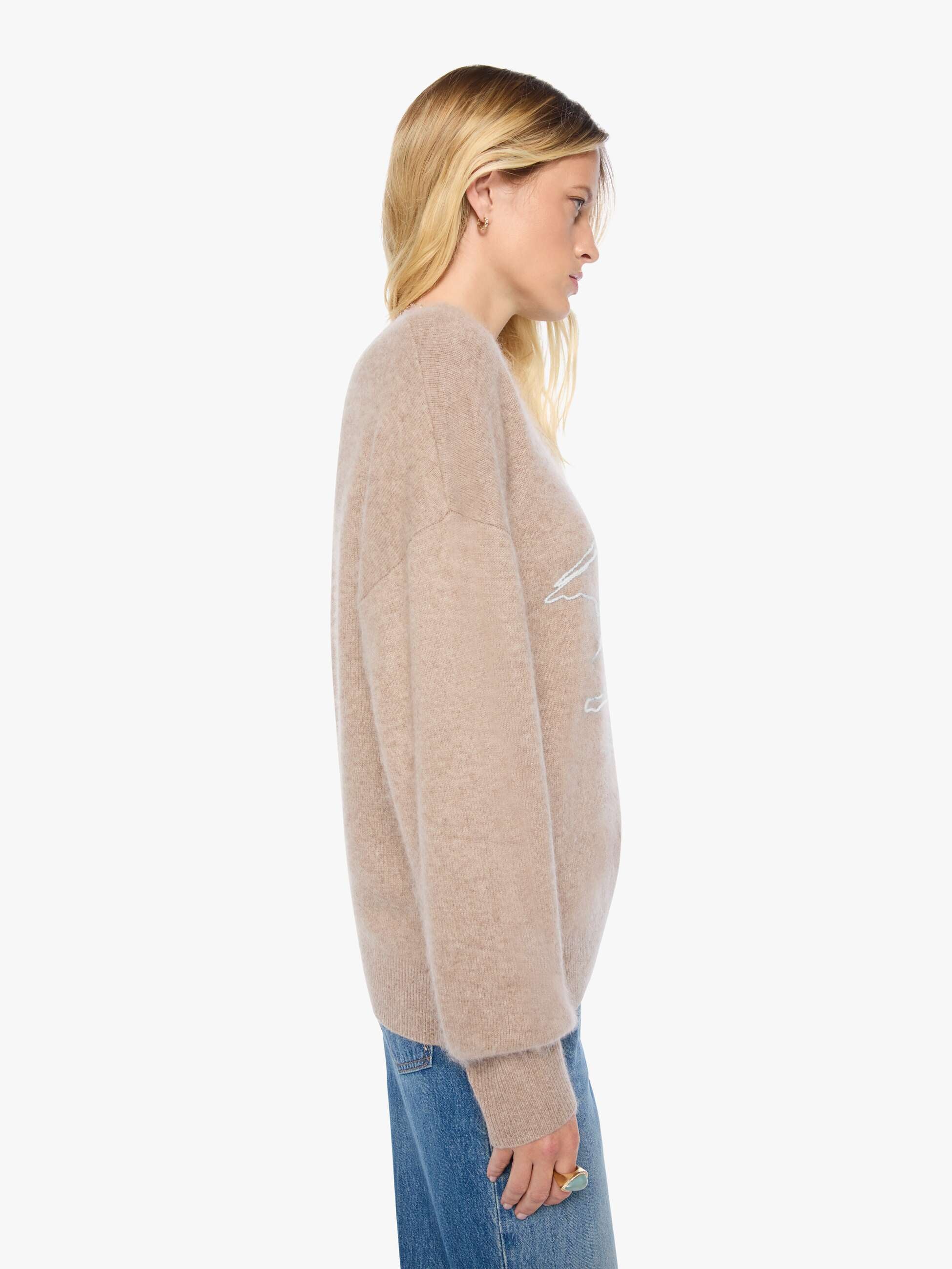 Mother The Biggie Jumper Pullover Beige Wolle Cashmere