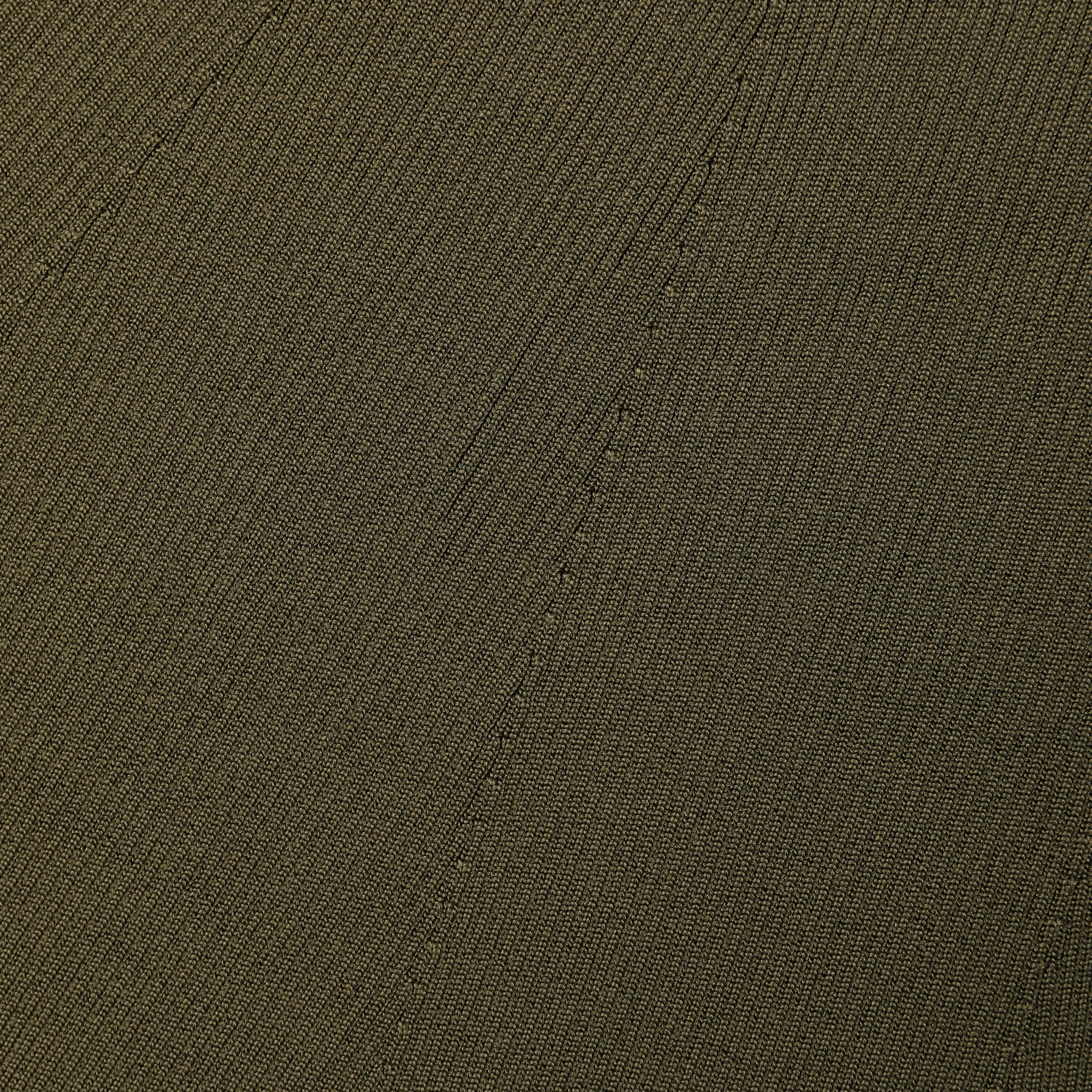 Self Portrait Khaki Knit Midirock Grün Strick Stretch