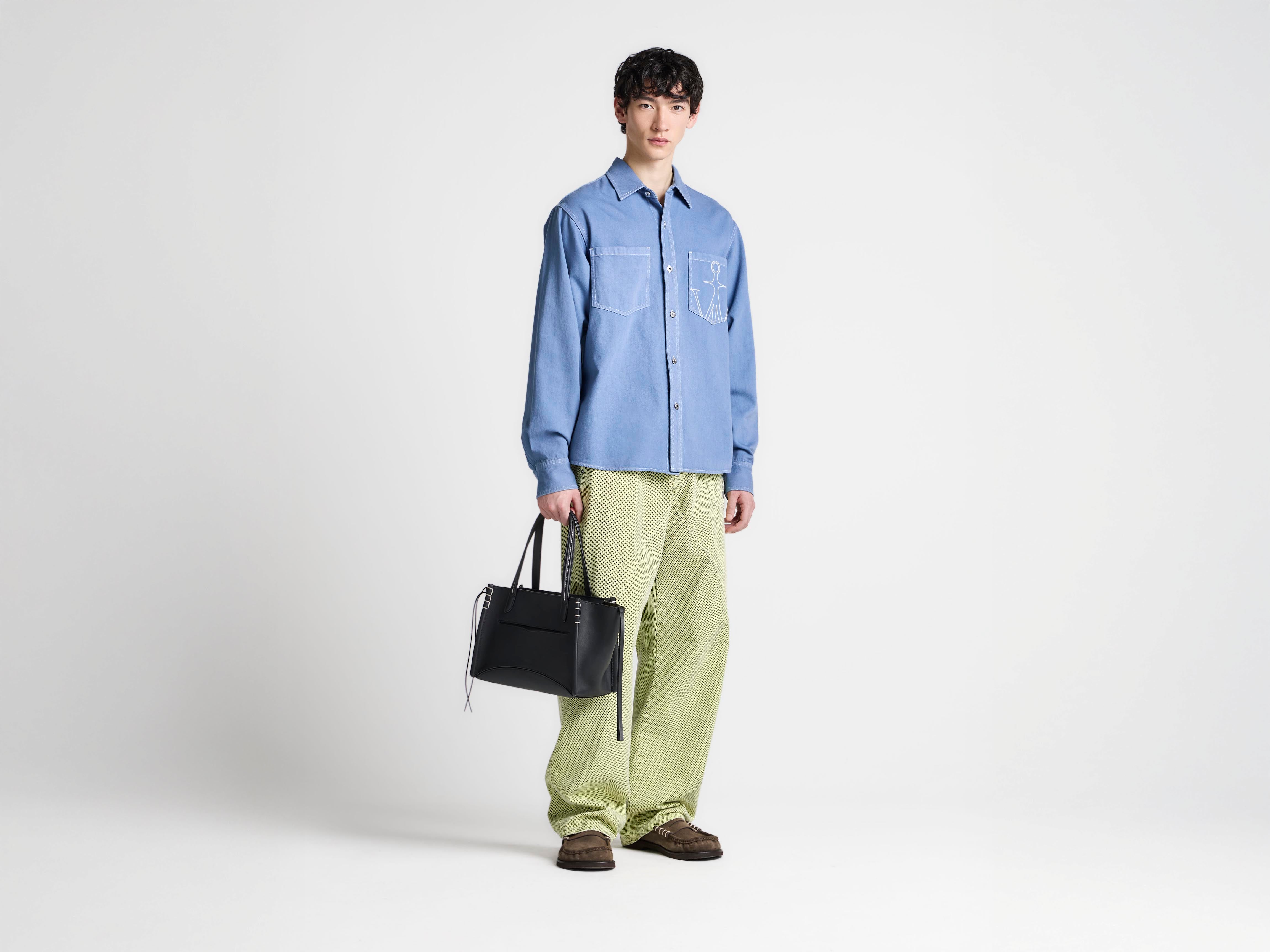 J.W.Anderson Elongated Loafer Cabas Tasche Schwarz Leder