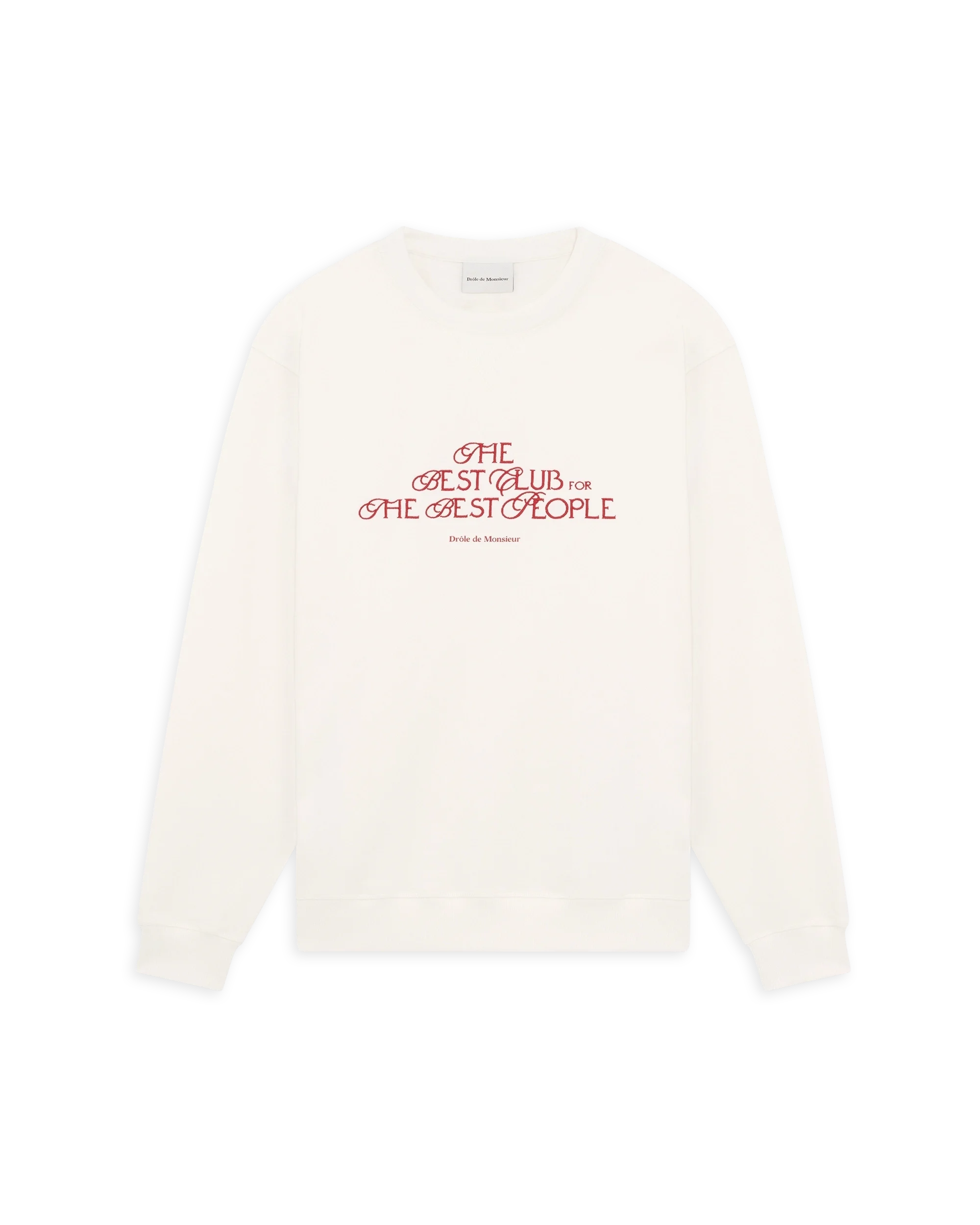 Drôle De Monsieur The Best Club Sweatshirt off-white Baumwolle