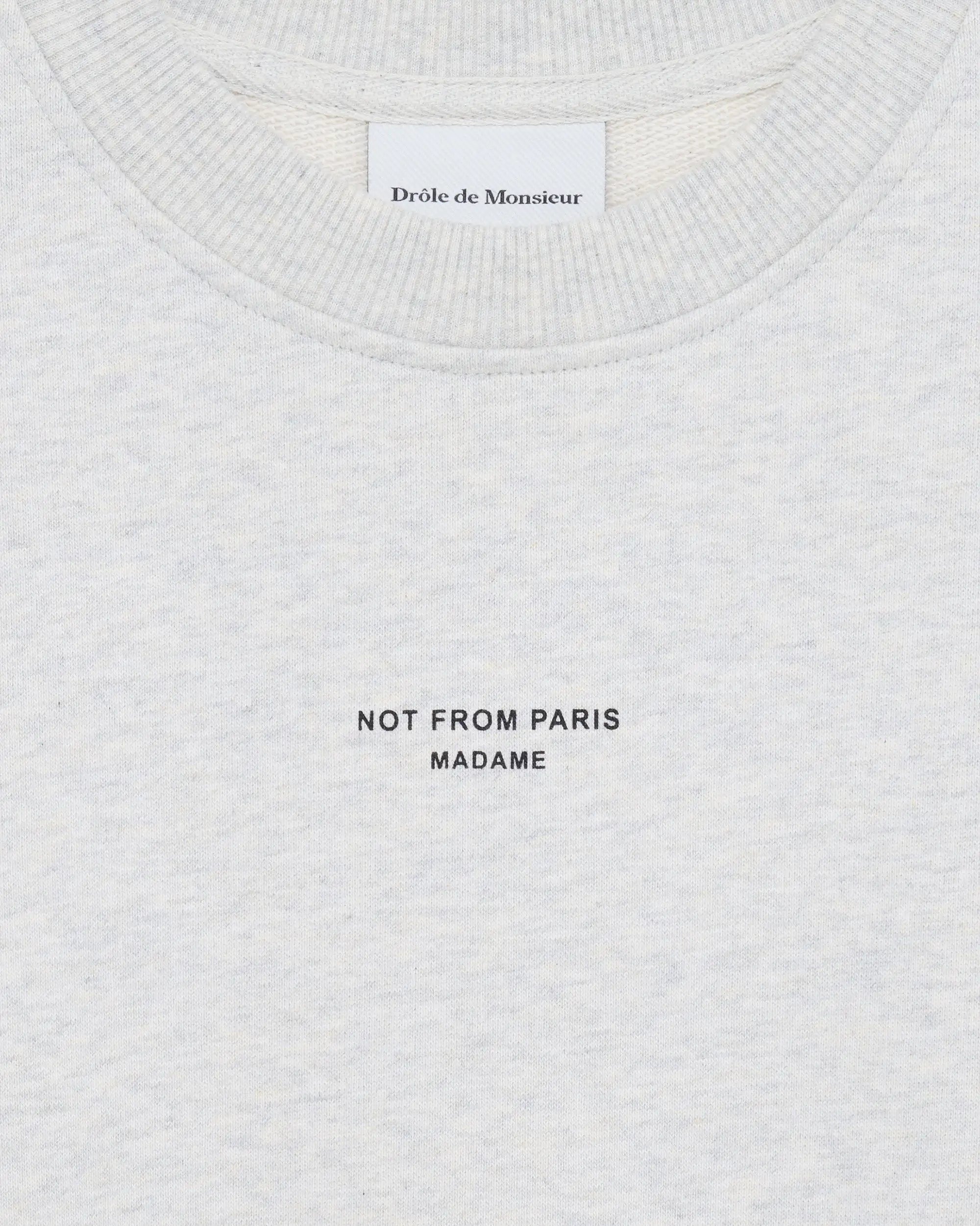 Drôle De Monsieur Slogan Sweatshirt grau Baumwolle French