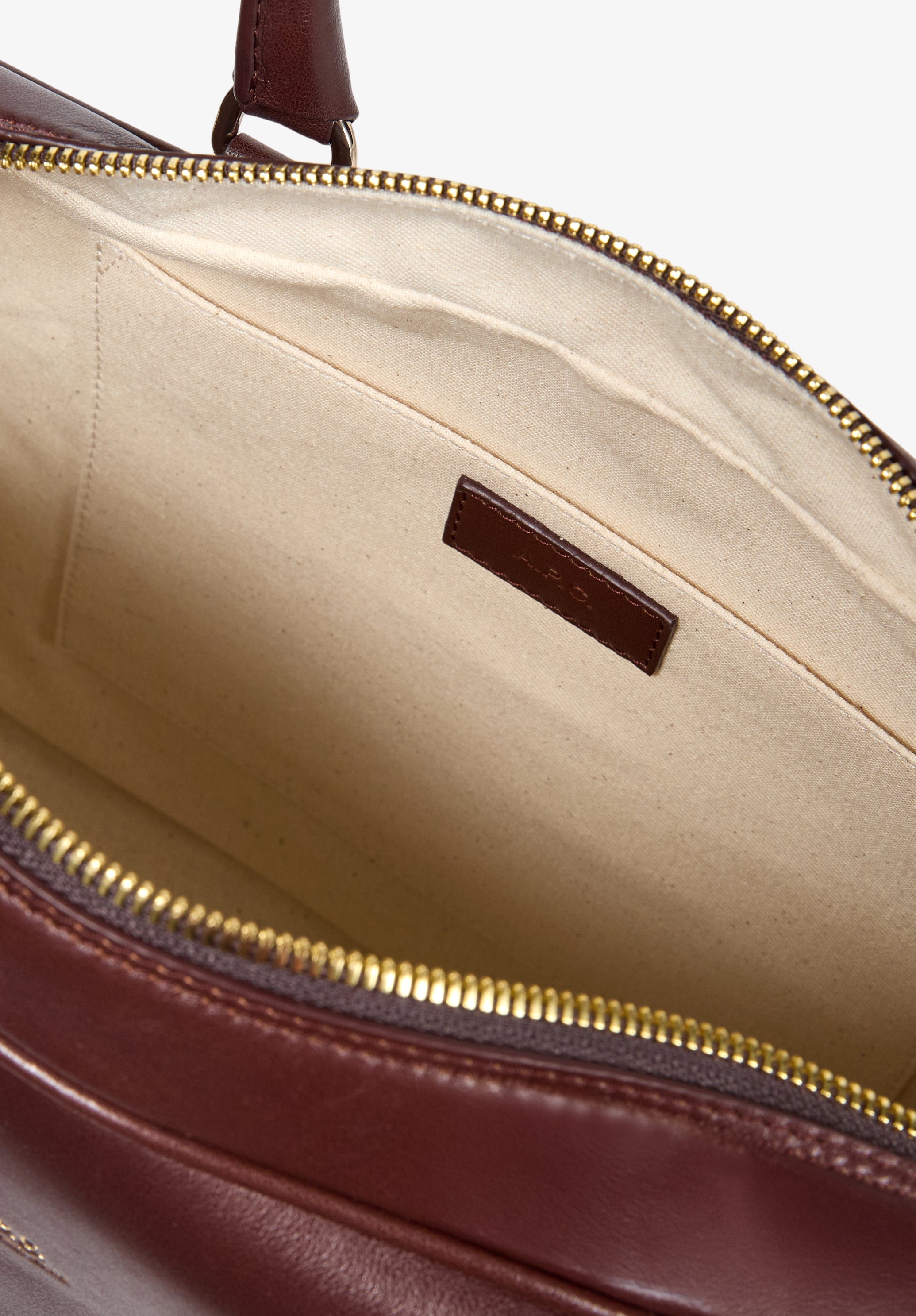 A.P.C. Paloma Tasche TU Baumwollfutter Leder-Zipper