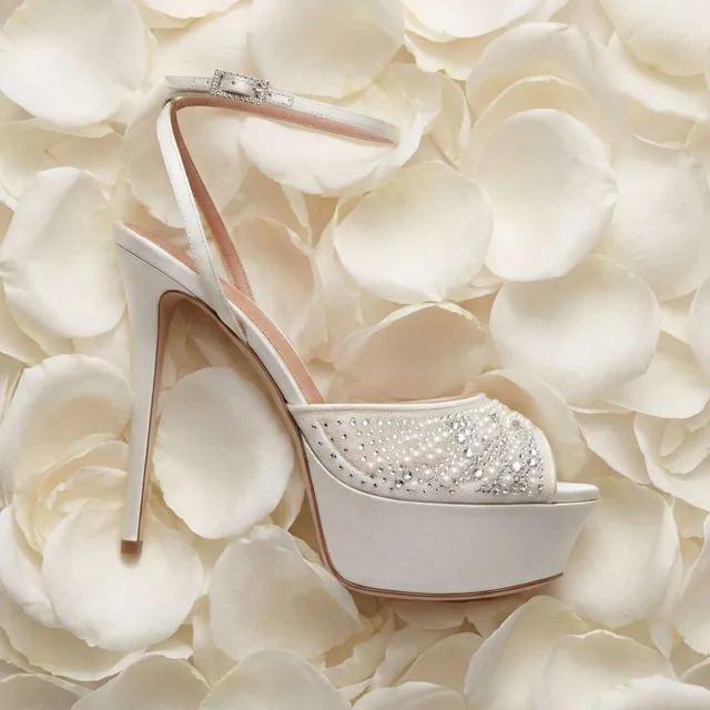 Gedebe Arianna Platform Satin Sandale 120