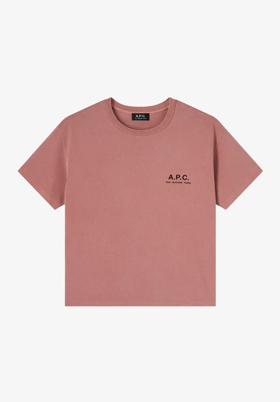 A.P.C. Rue Madame T-Shirt Größe M Himbeerrosa Bio