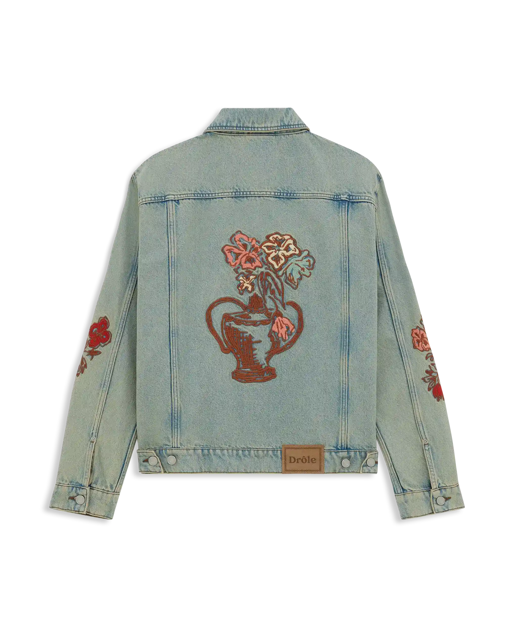 Drôle De Monsieur Veste Denim Dusty Brodée Jeansjacke dusty Stickerei
