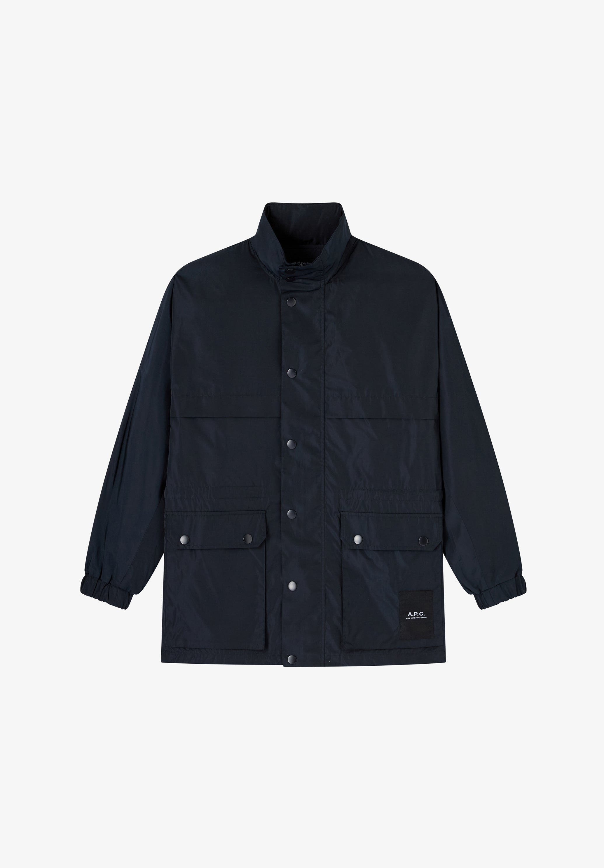 A.P.C. Windbreaker Jacke marineblau mit Kapuze