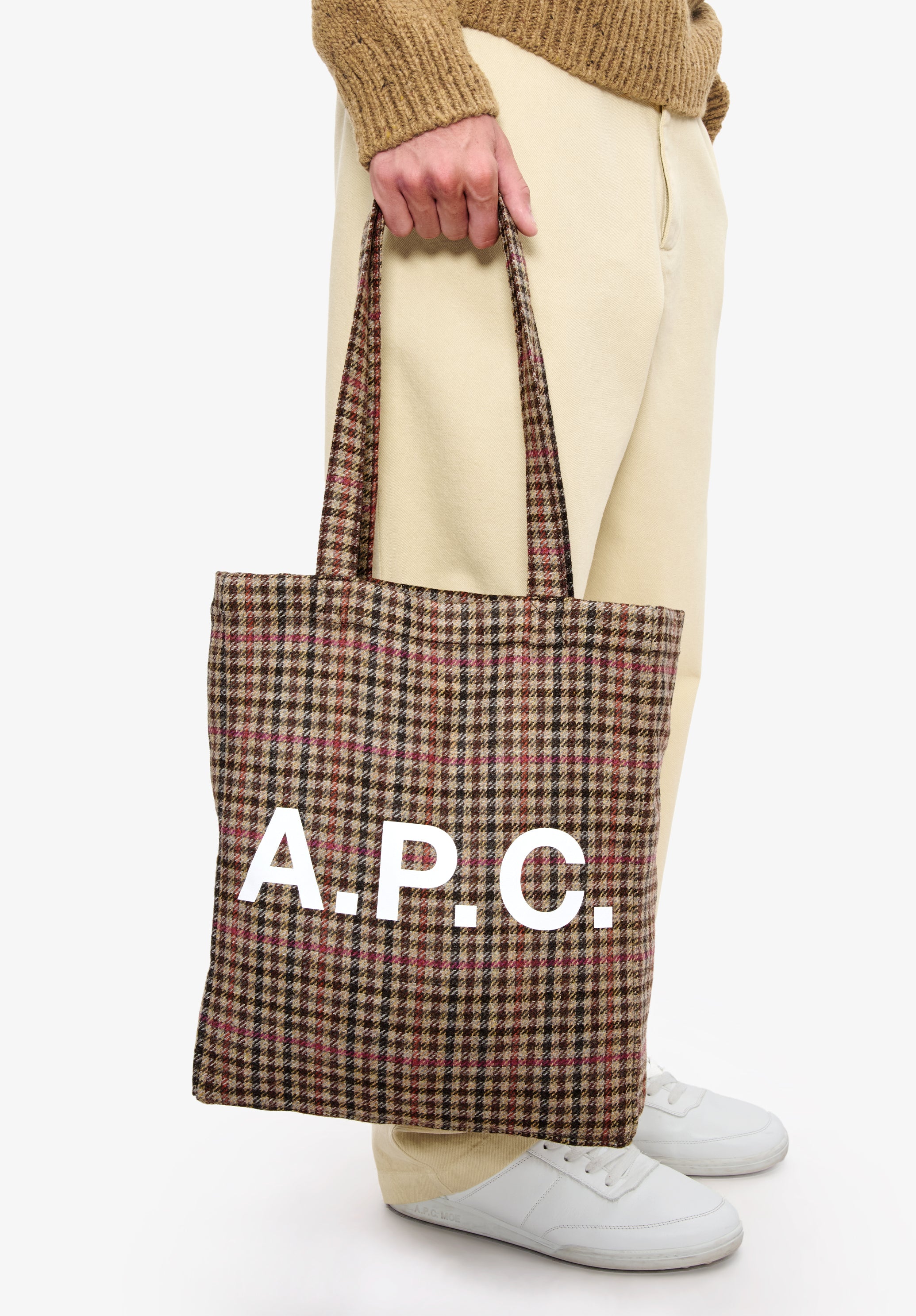 A.P.C. Lou Stofftasche Tote Bag braun TU mit Logo