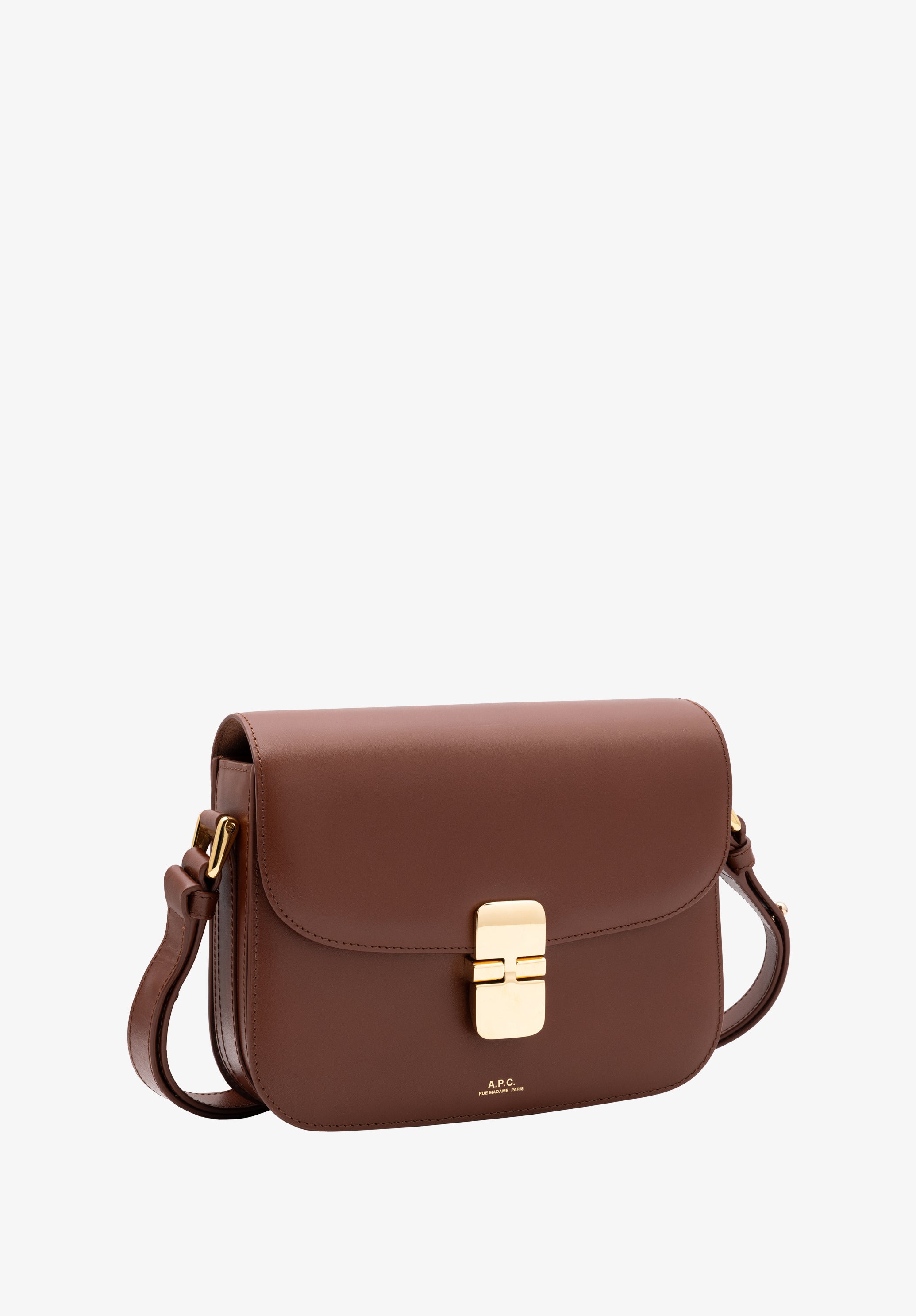 A.P.C. Grace Klein Ledertasche Mini Rindsleder Gold
