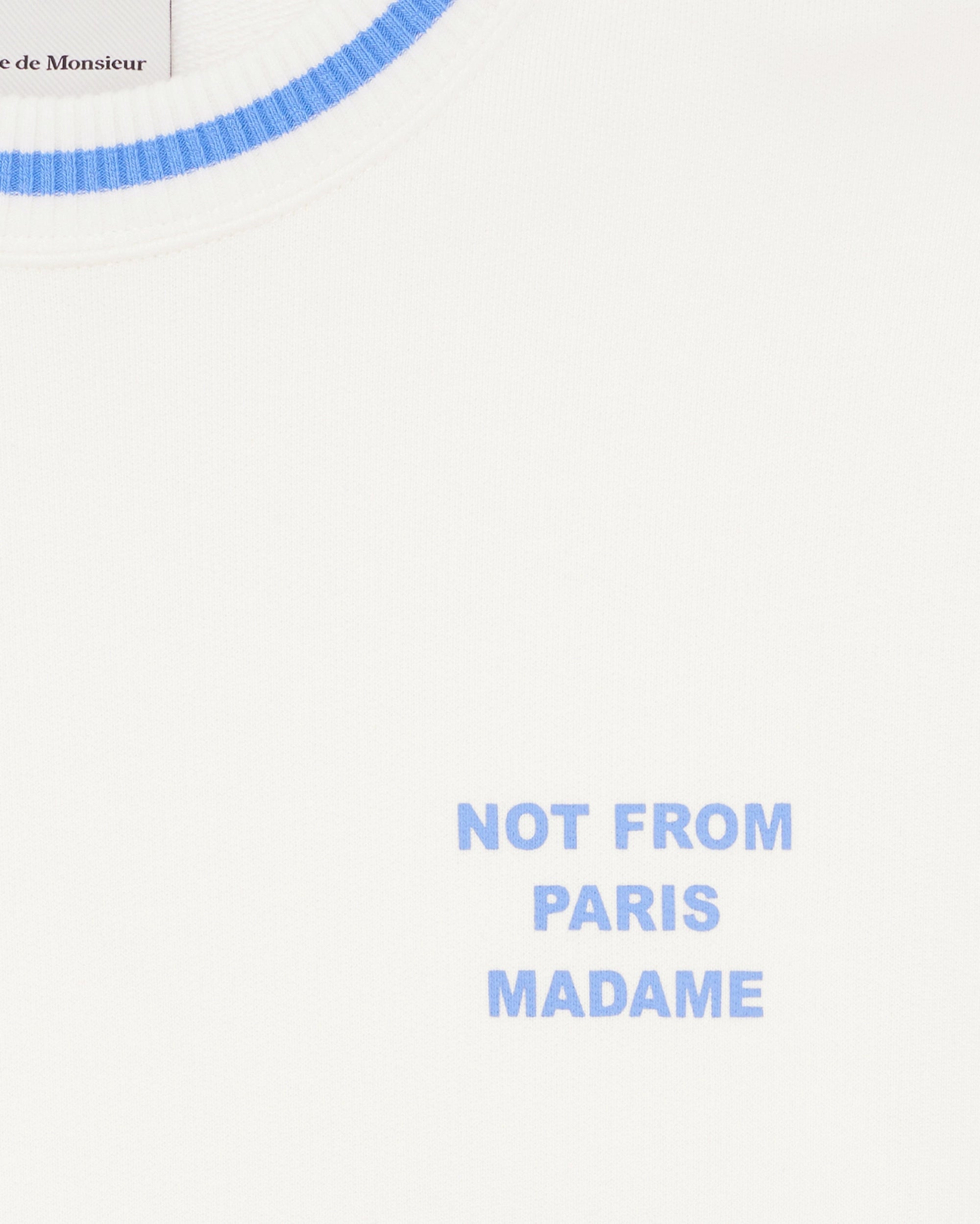 Drôle De Monsieur Sport Slogan Sweatshirt Pullover Off-White