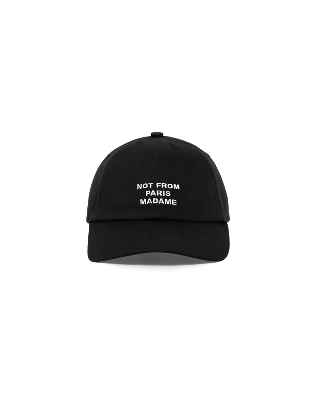 Drôle De Monsieur La Casquette Slogan Cap Schwarz Baumwolle