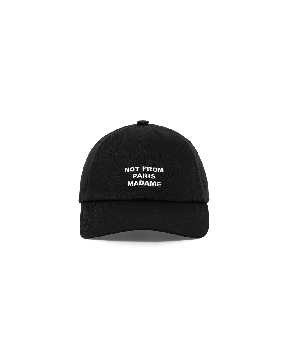 Drôle De Monsieur La Casquette Slogan Cap Schwarz Baumwolle
