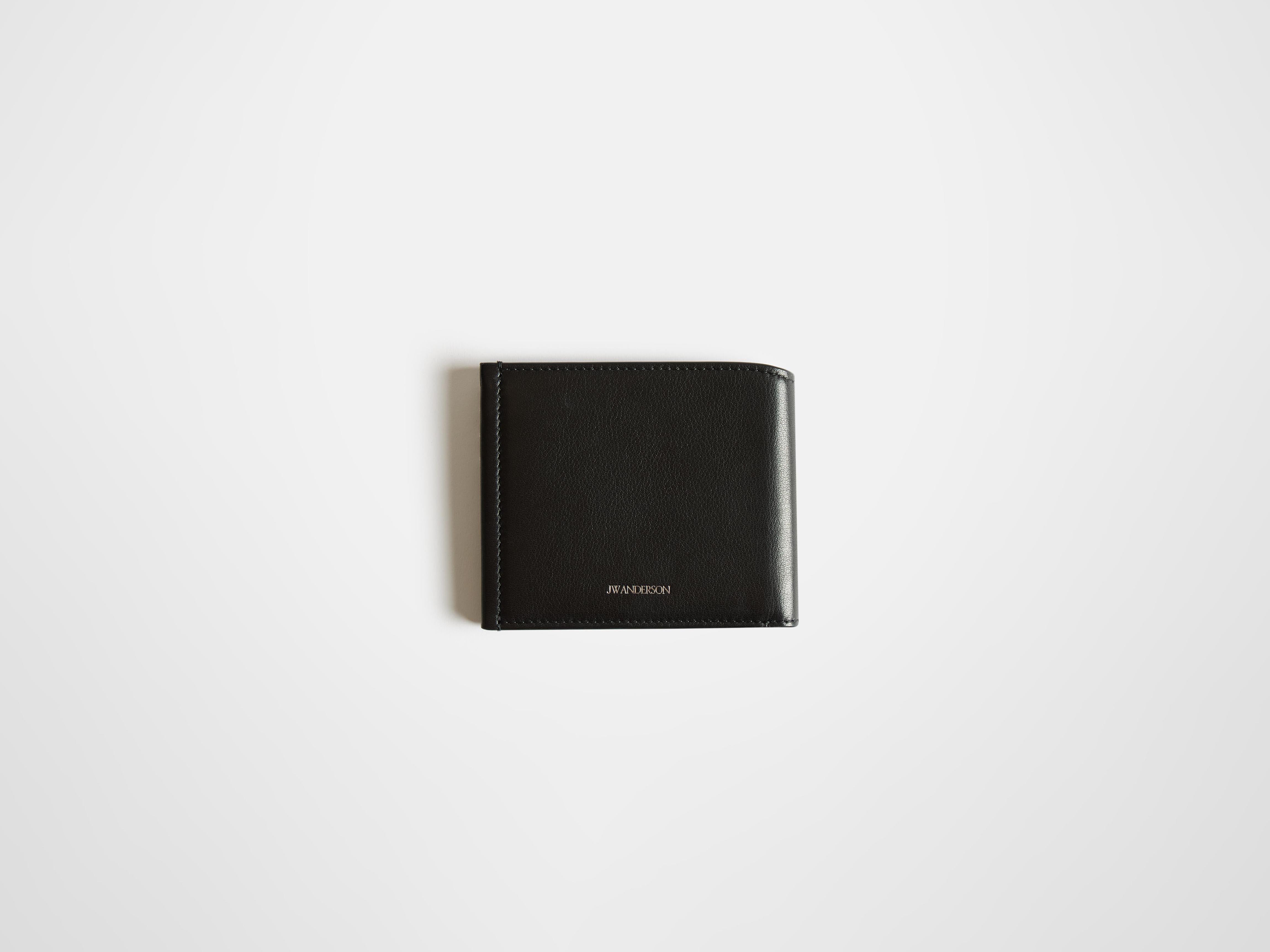 J.W.Anderson Loafer Bi-Fold Wallet Geldbörse Schwarz Leder