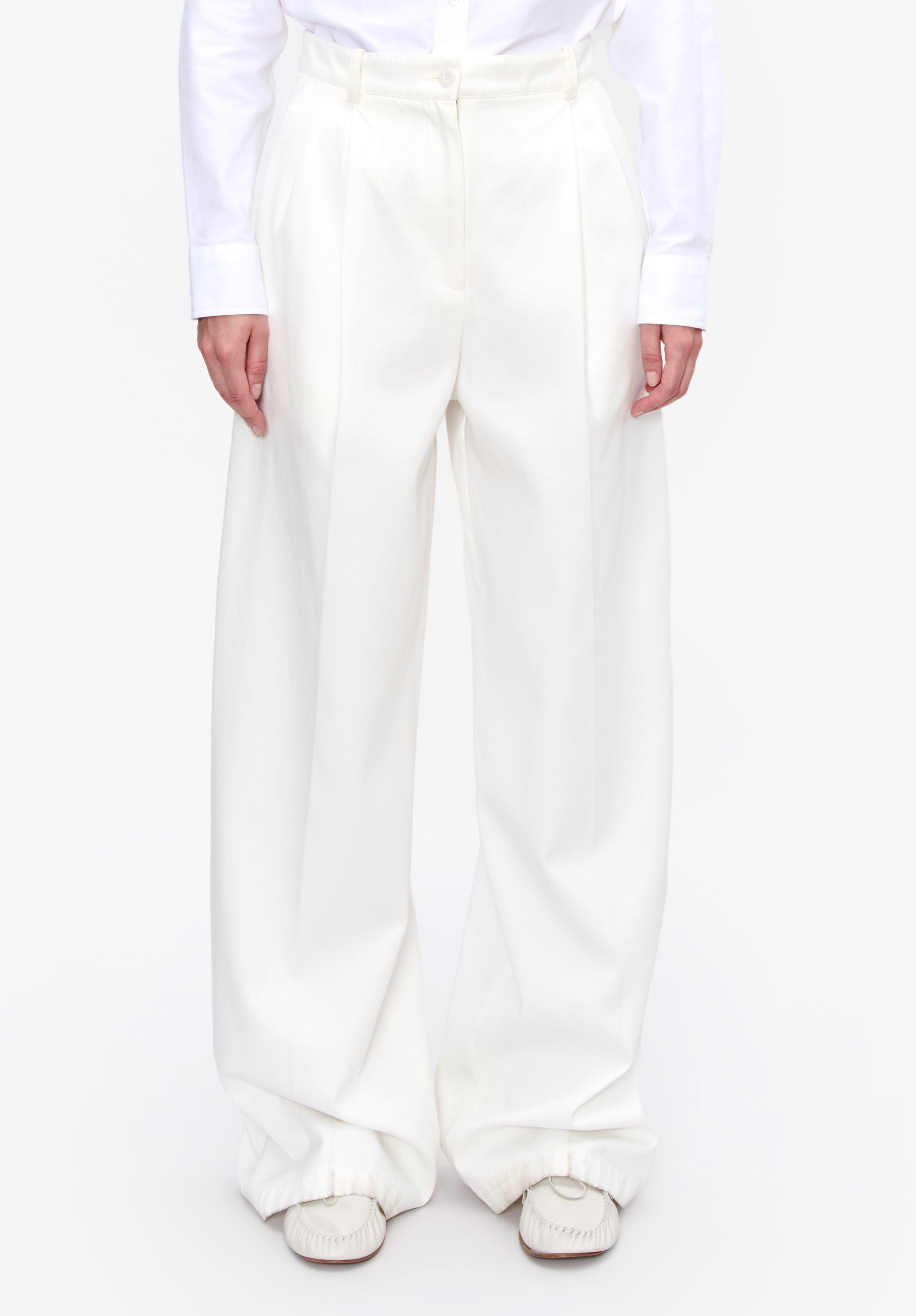 A.P.C. Ginny Hose Baumwolle Gr. 38 weiß weit
