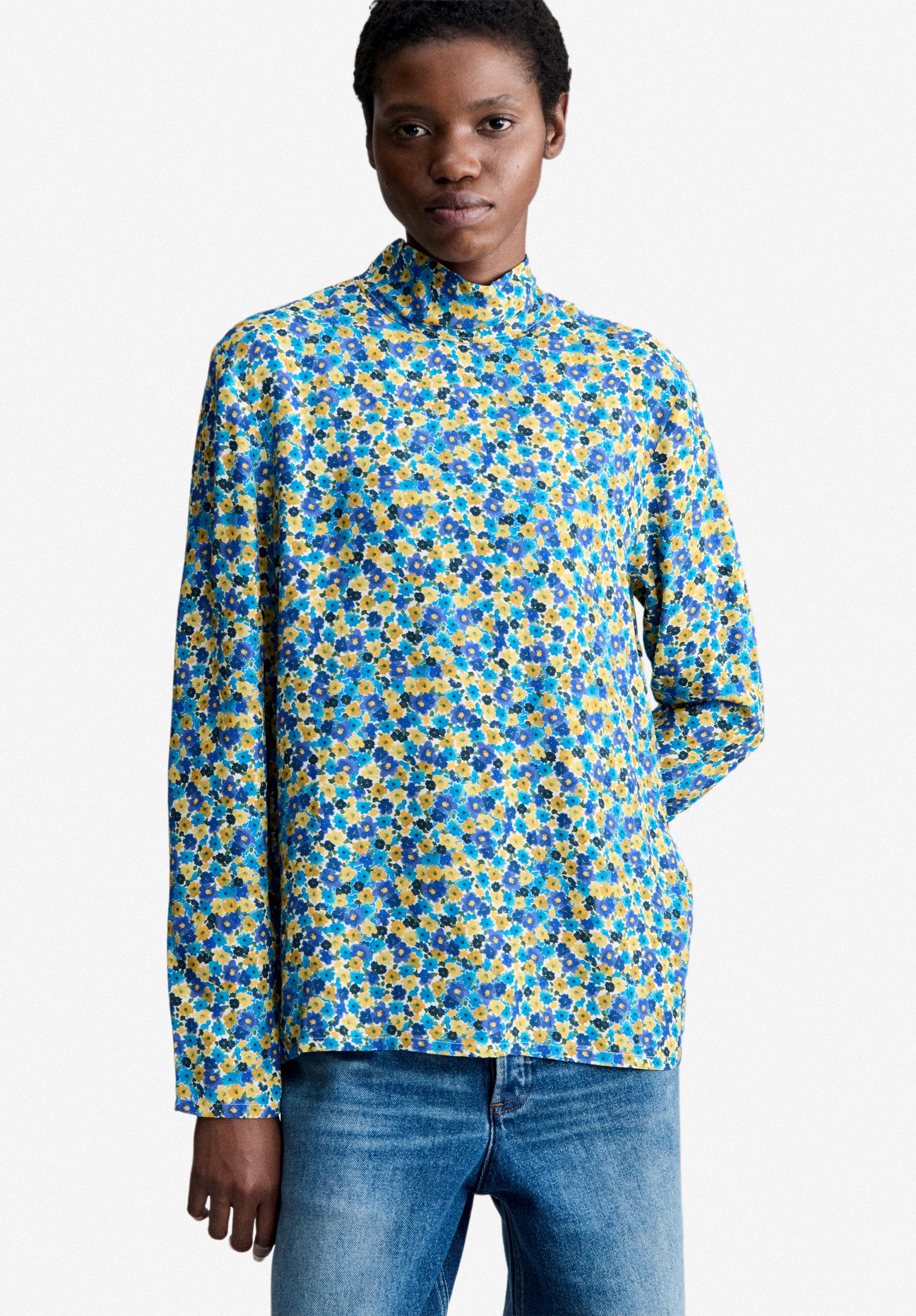A.P.C. Blumen Bluse Damen Fließend Mehrfarbig