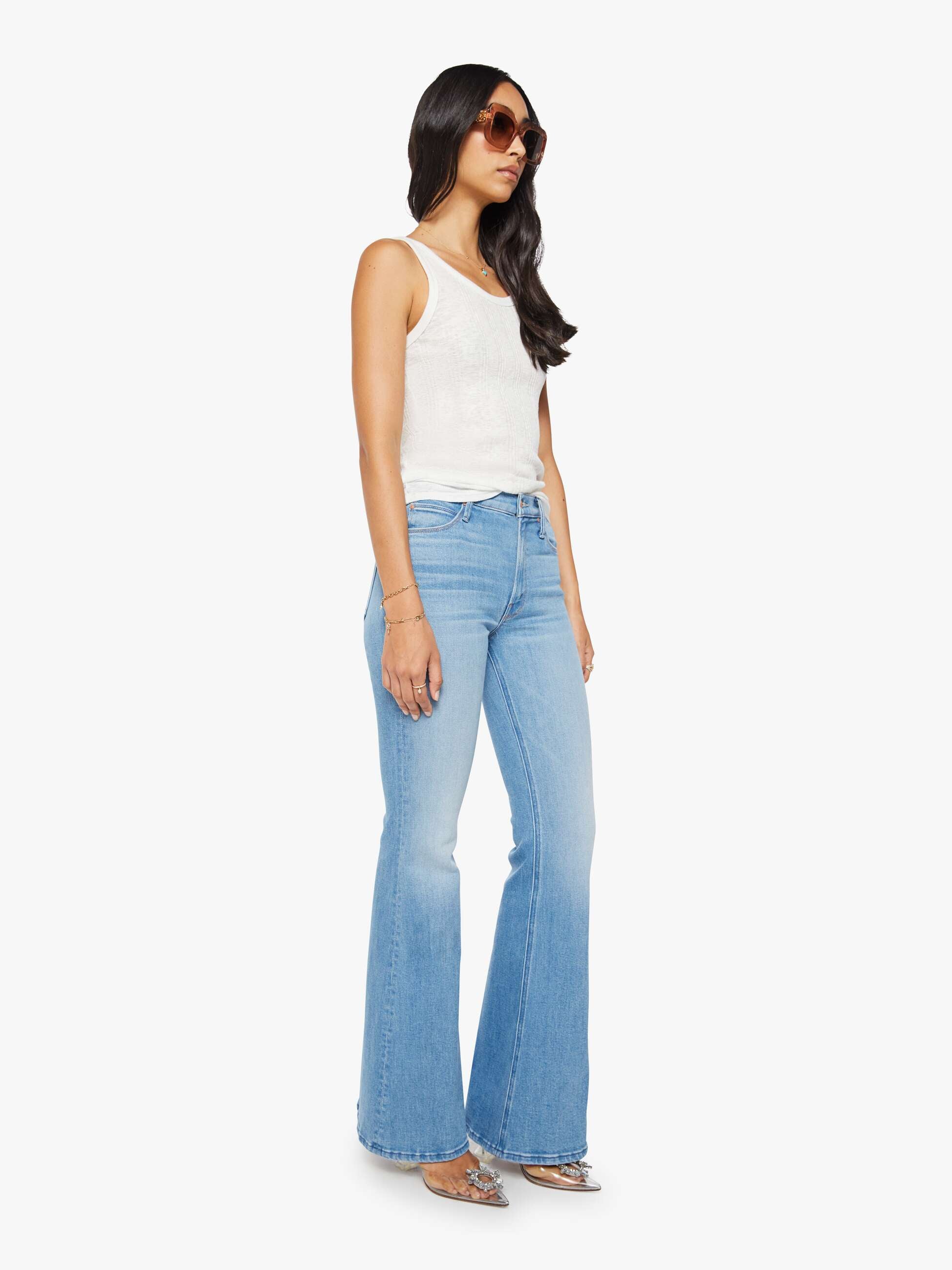 Mother The Doozy Jeans Room Service hellblau Flare