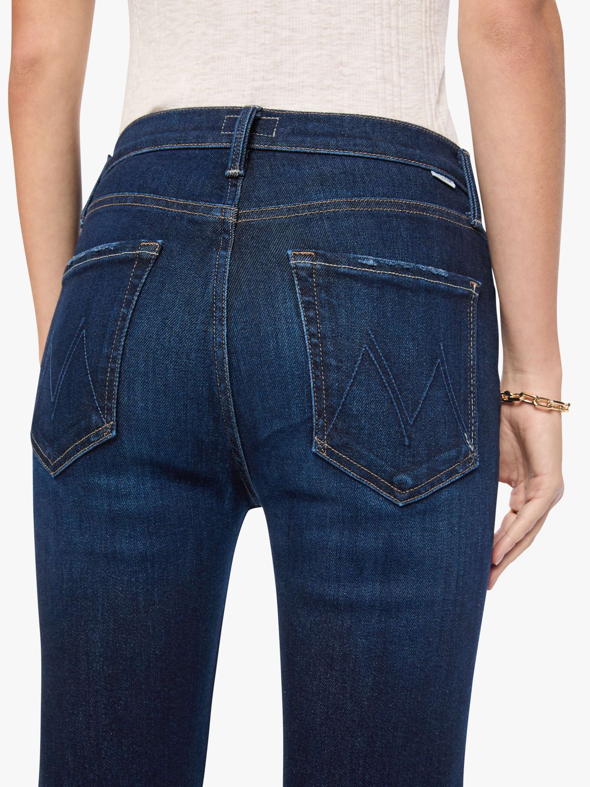 Mother The Tripper Flood Jeans Hard Stop Honey Stretch
