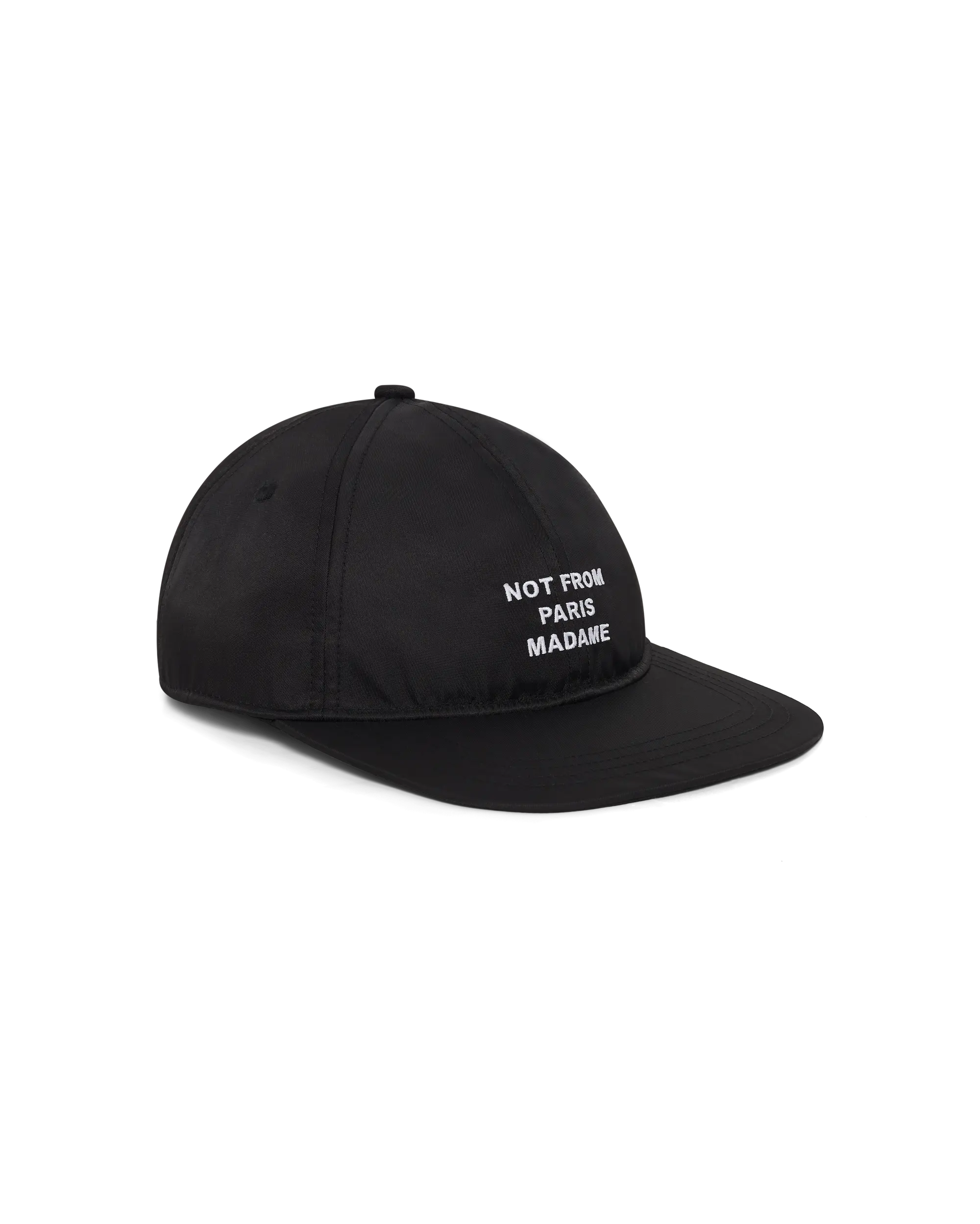 Drôle De Monsieur Slogan Flat Visor Cap schwarz Nylon