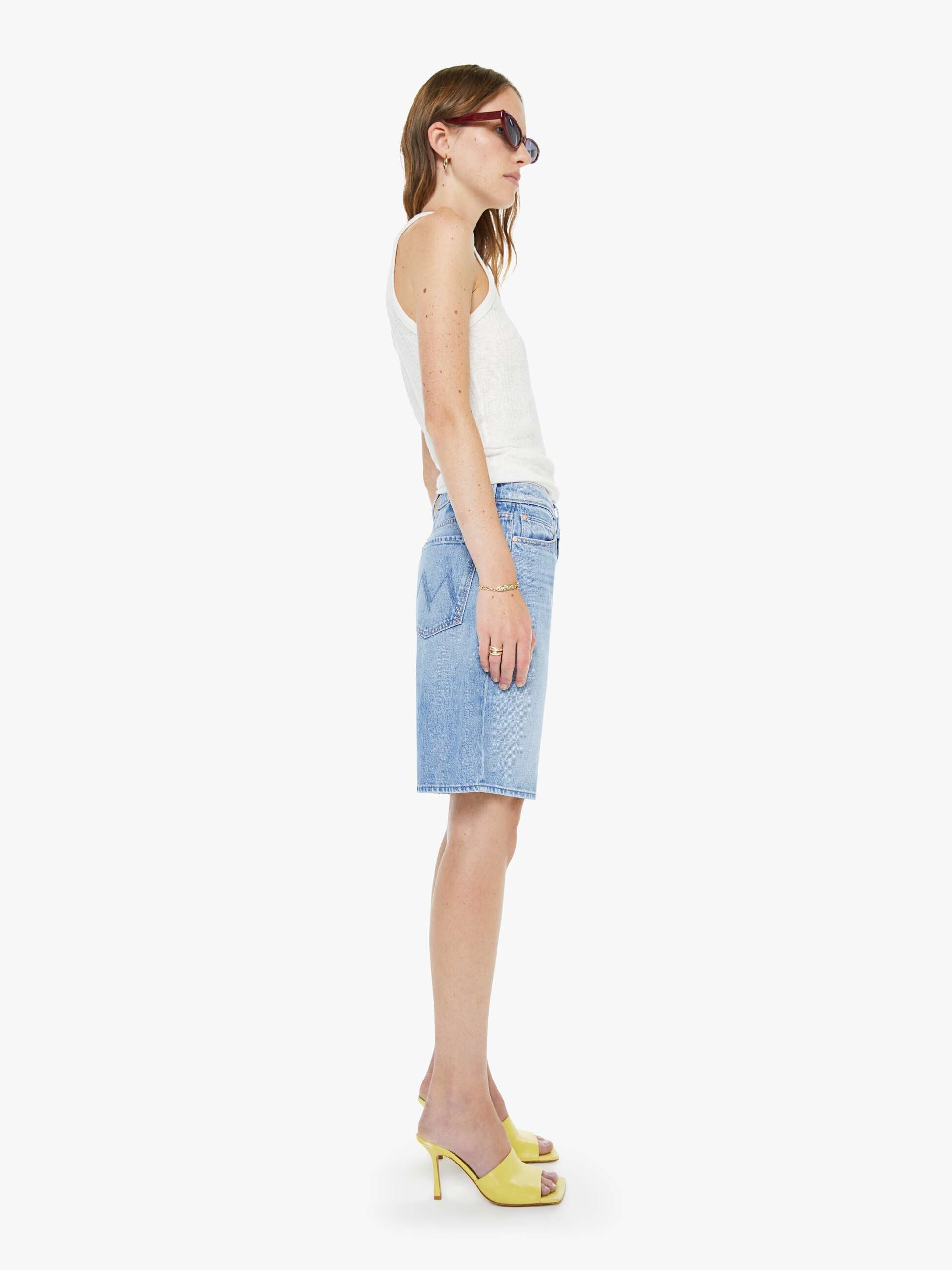 Mother The Undercover Bermuda Short Last Bite Hellblau