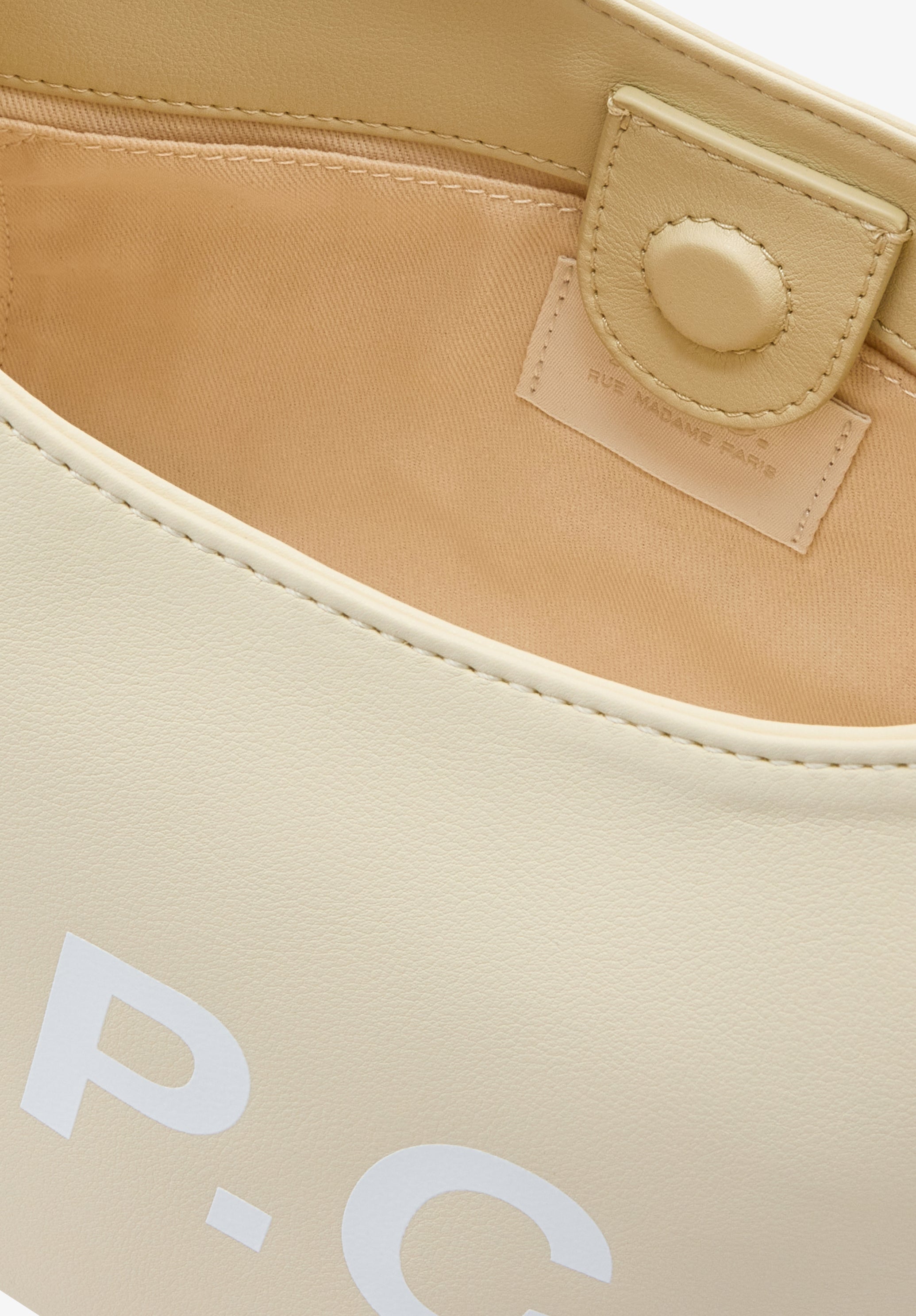 A.P.C. Ninon Baby Shoulder Tasche Weiss Lederoptik