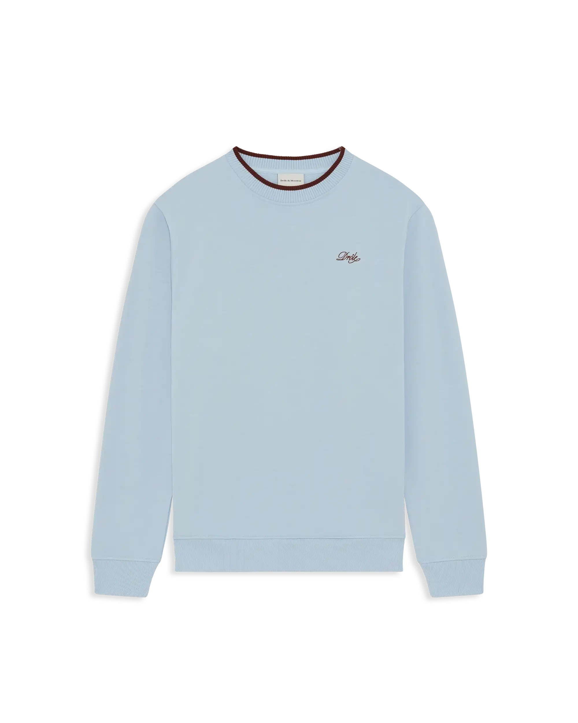 Drôle De Monsieur Sweatshirt Drôle Pullover Hellblau Baumwolle