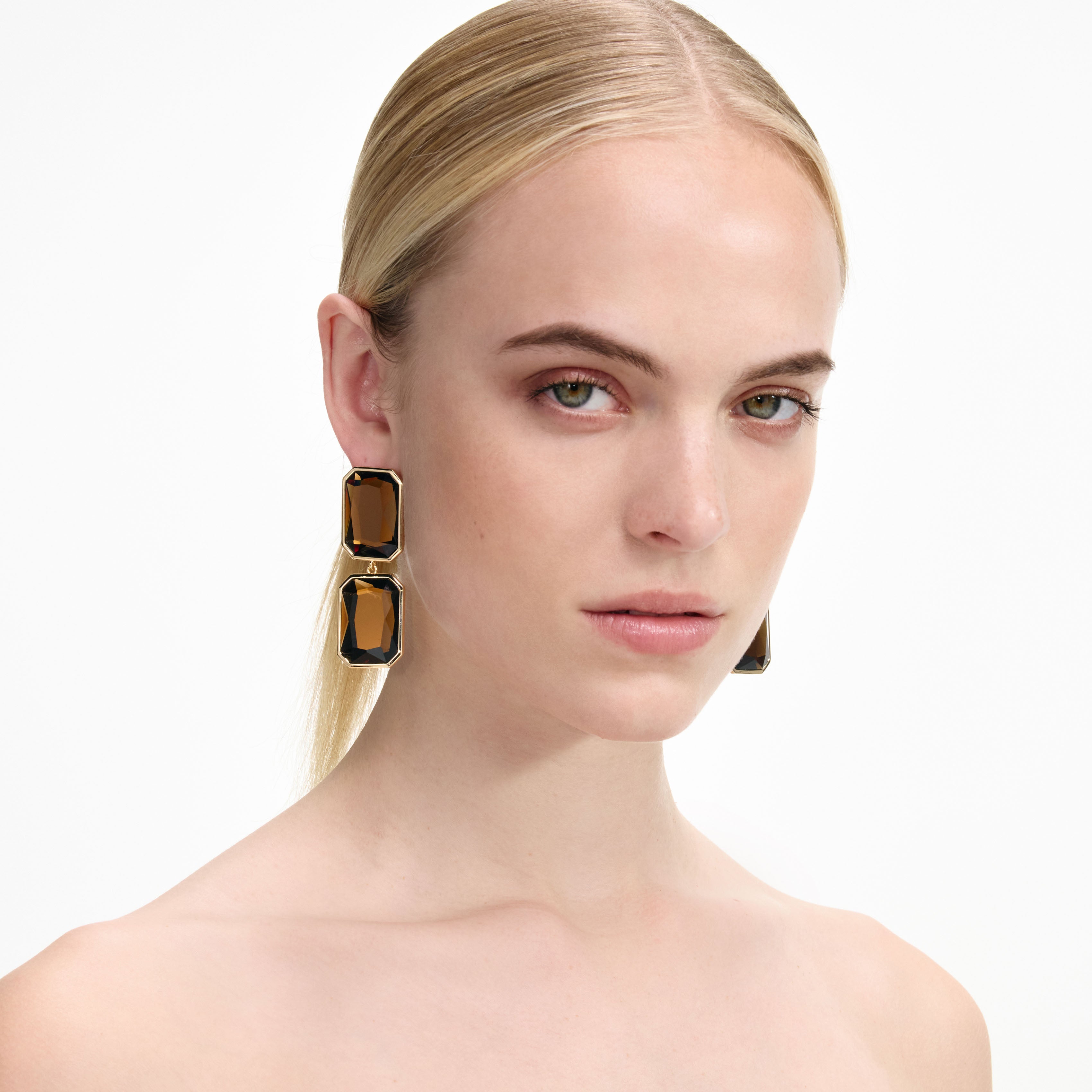 Self Portrait Amber Tiered Ohrringe Gold Bernstein