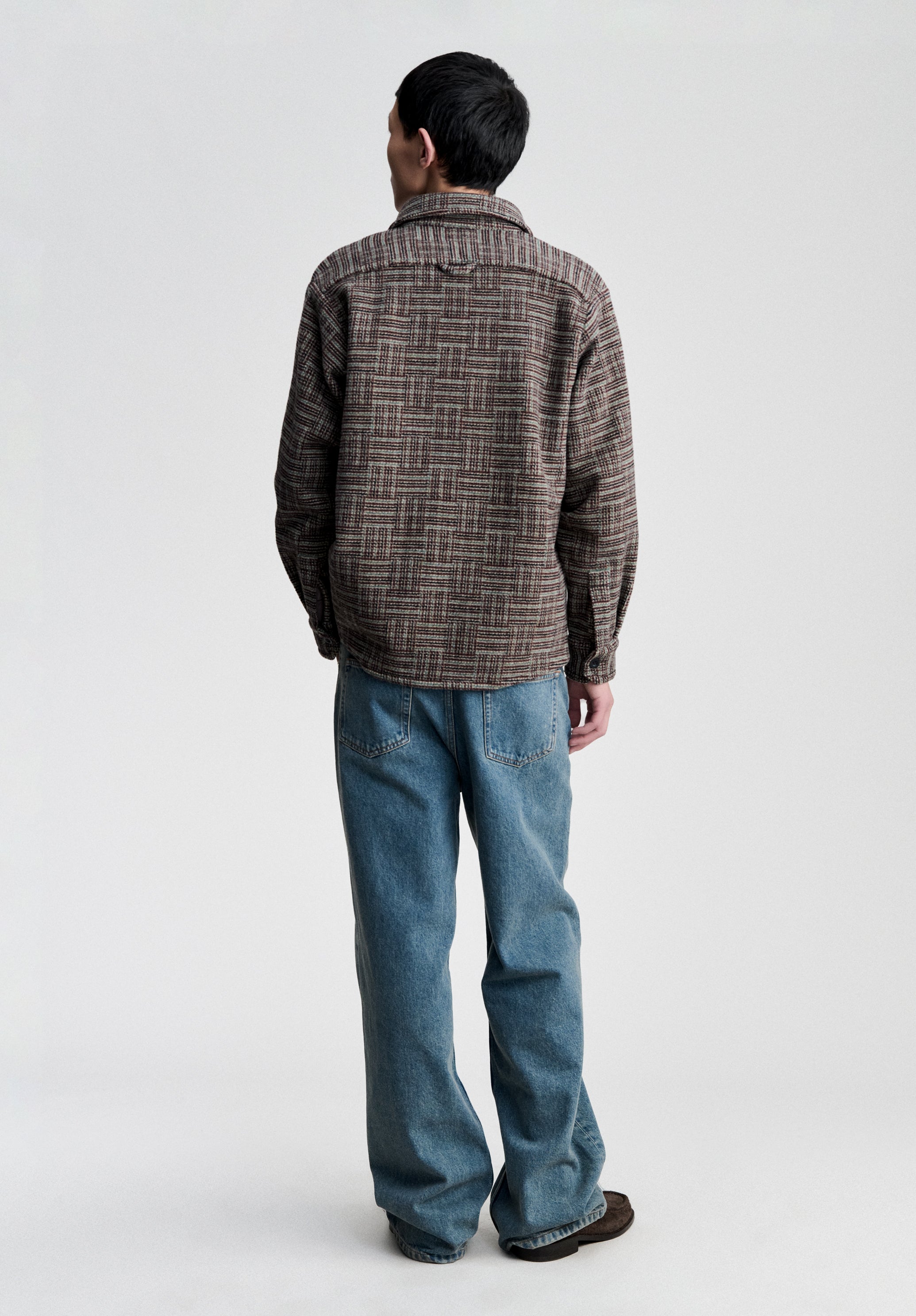 A.P.C. Overshirt bordeauxrot dickes Überhemd Herren L