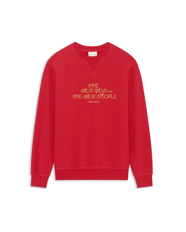 Drôle De Monsieur The Best Club Sweatshirt Rot Baumwolle