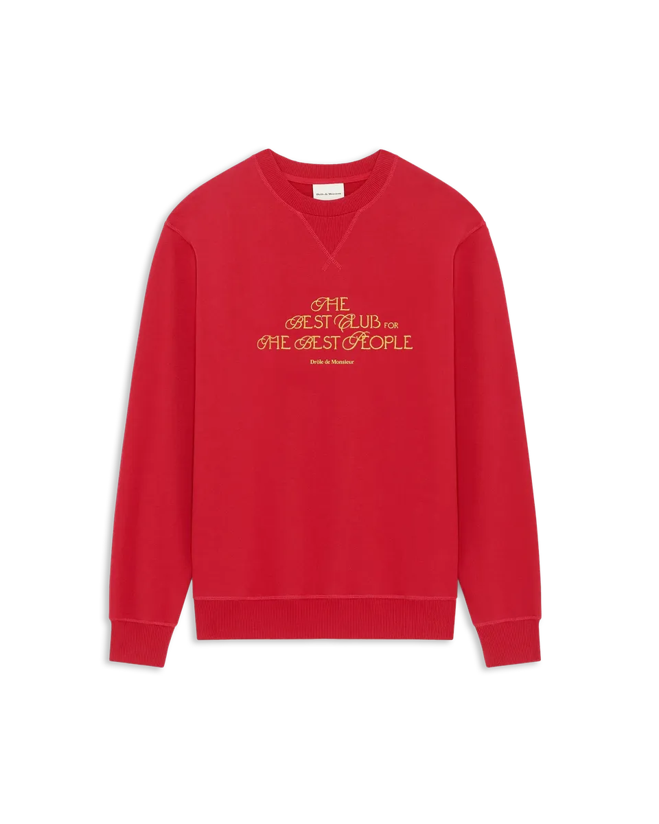 Drôle De Monsieur The Best Club Sweatshirt Rot Baumwolle