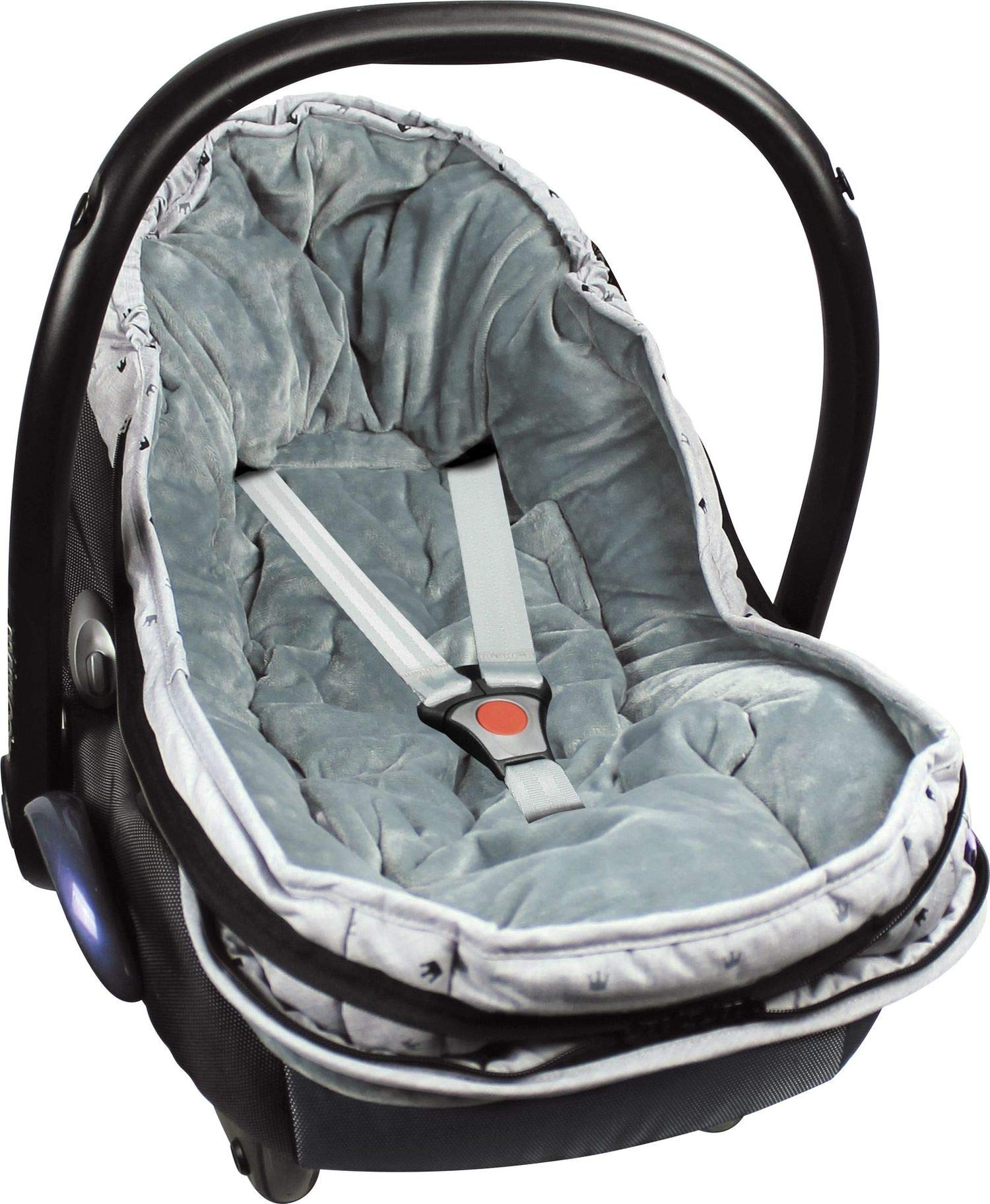 Dooky Fußsack Small 70x40 cm 0-9 M. Light Grey Crowns