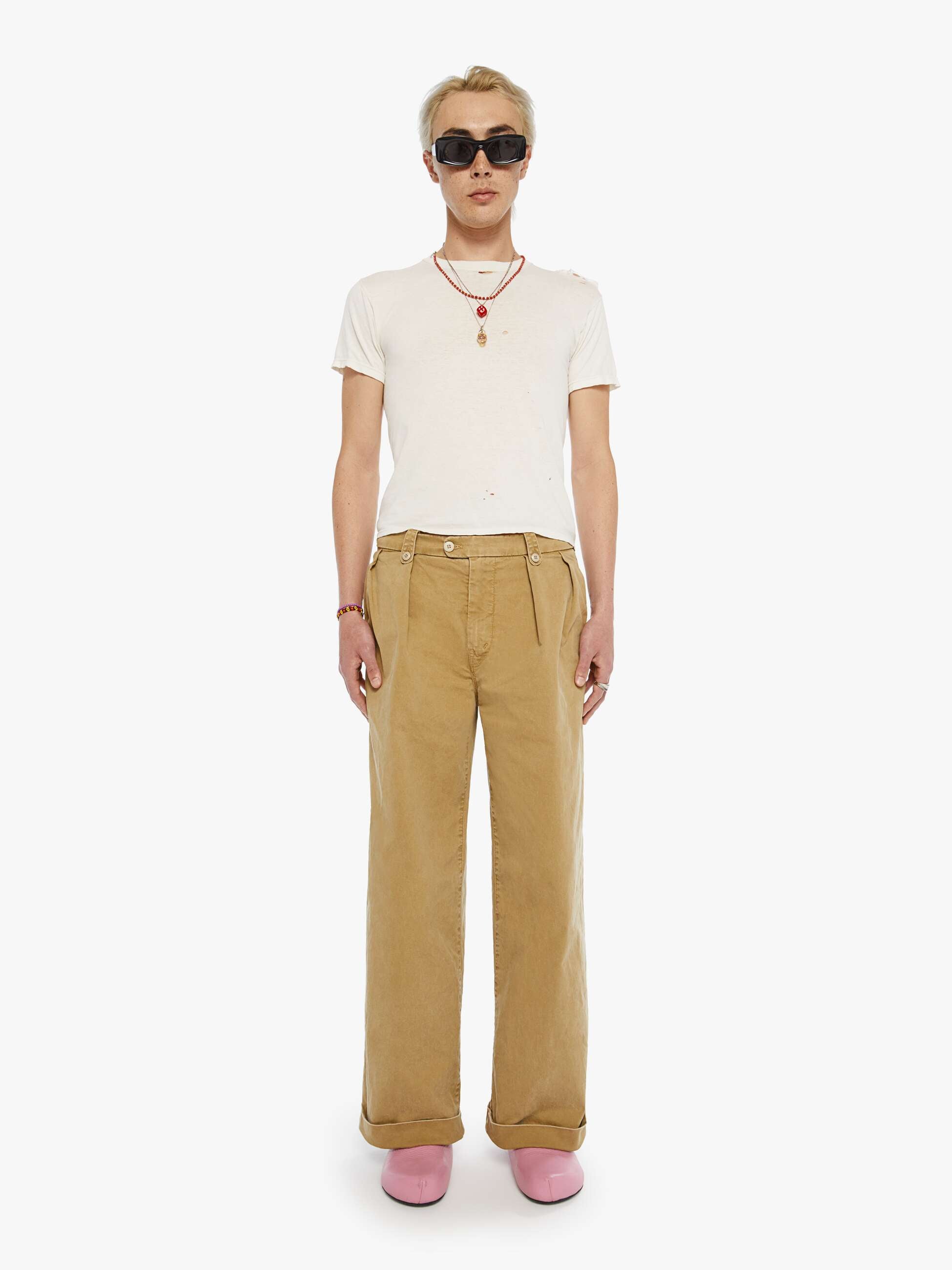 Mother The Head Honcho Hose Khaki Classic Straight Baumwolle