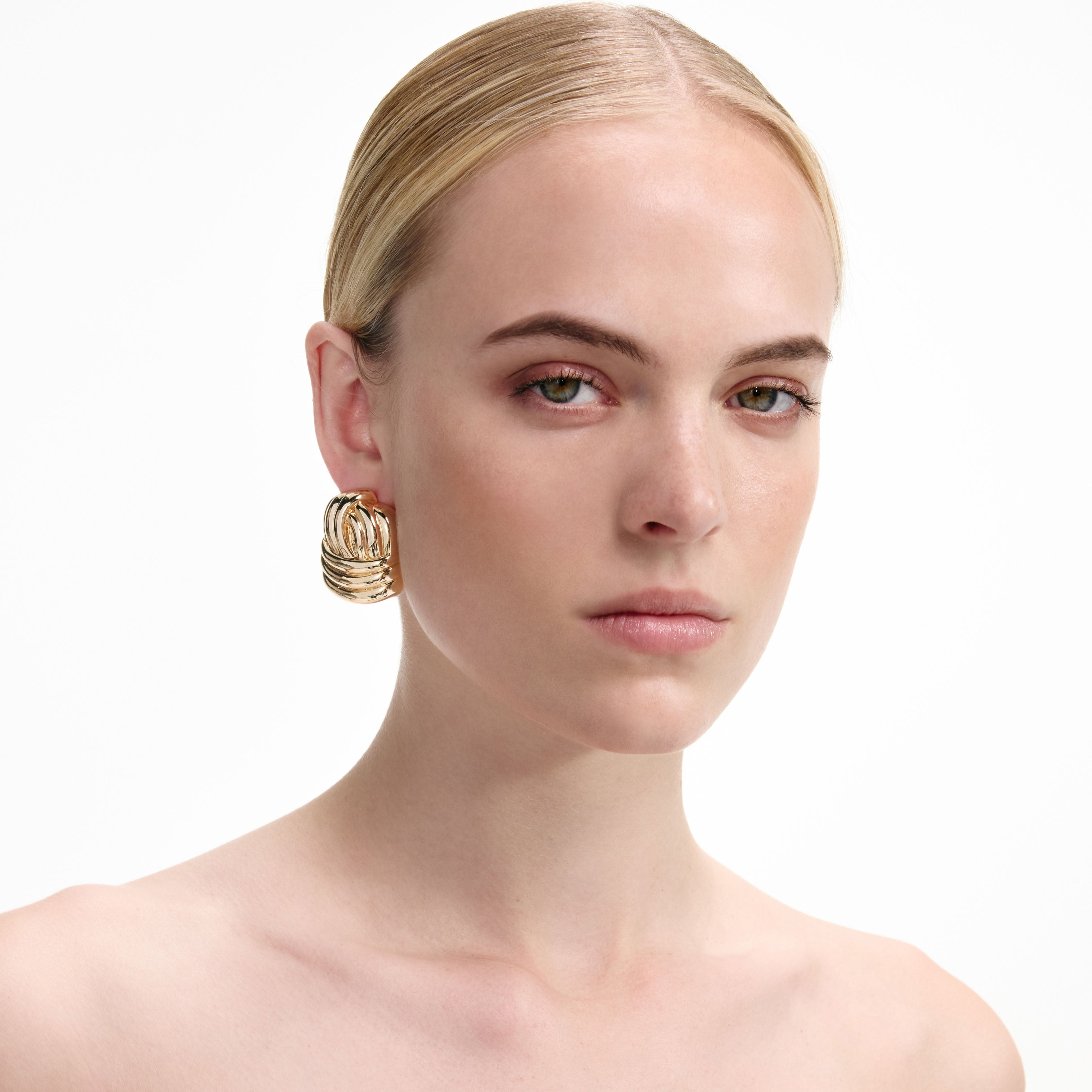 Self Portrait Gold Knot Ohrringe Gold Knoten