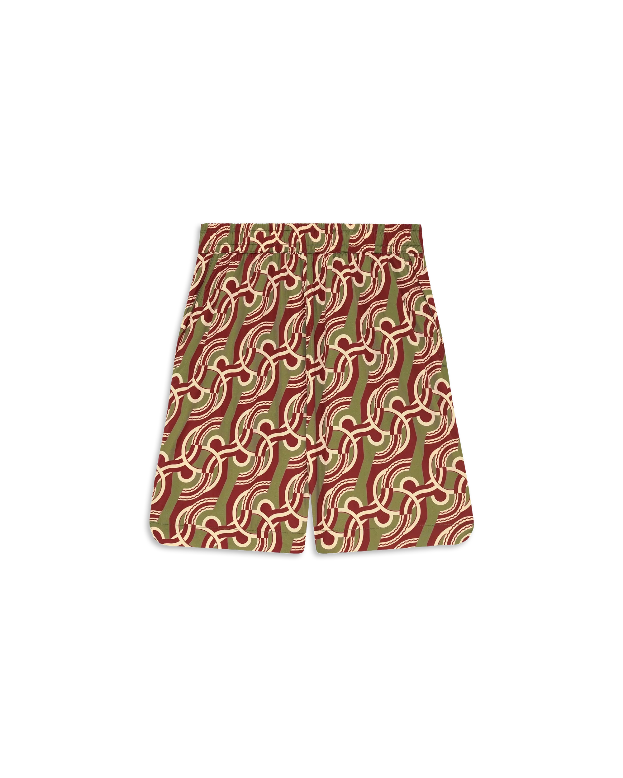 Drôle De Monsieur Chain Link Badeshorts Khaki Polyester