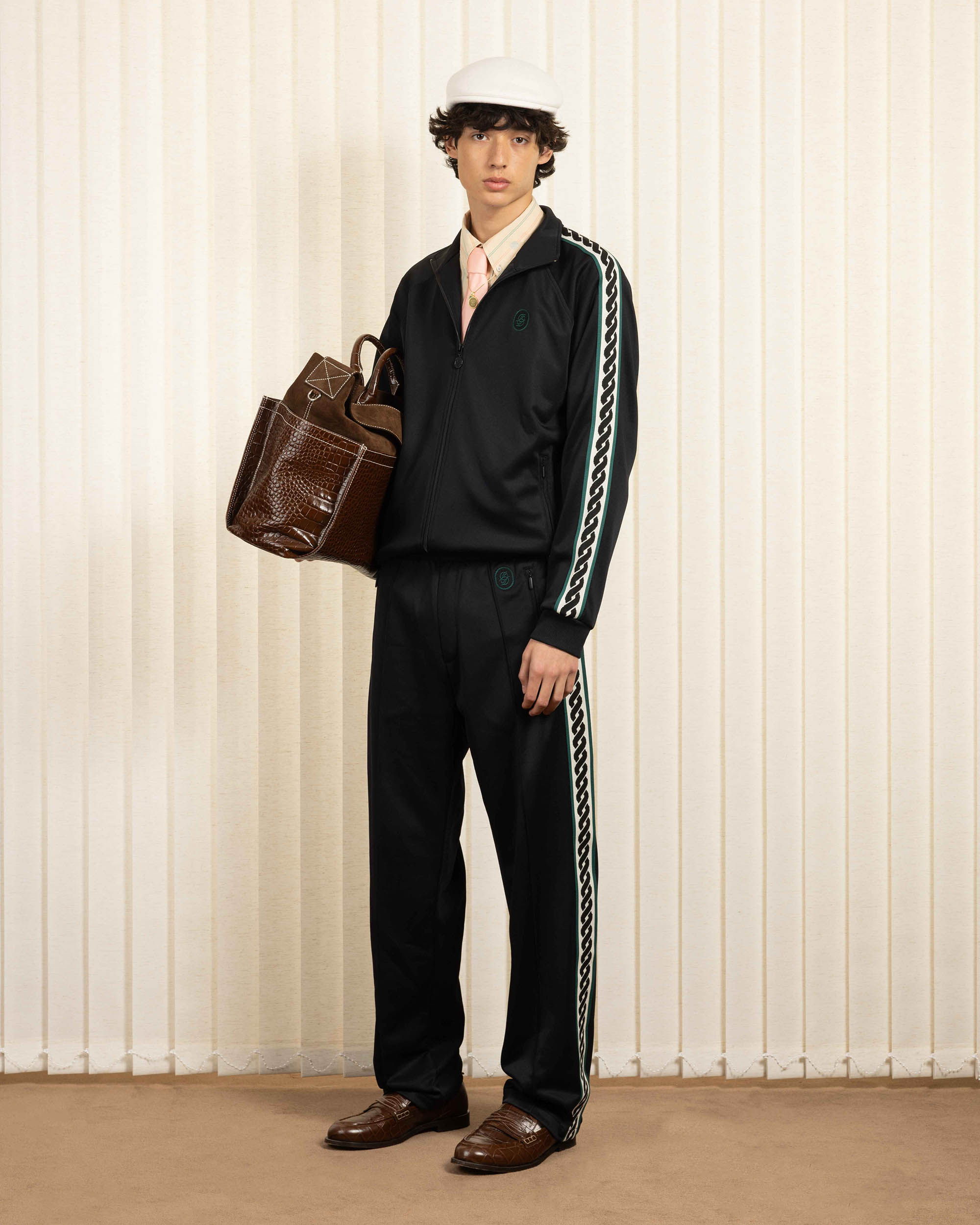 Drôle De Monsieur D Miroir Trackjacket Trackjacke Schwarz Baumwolle