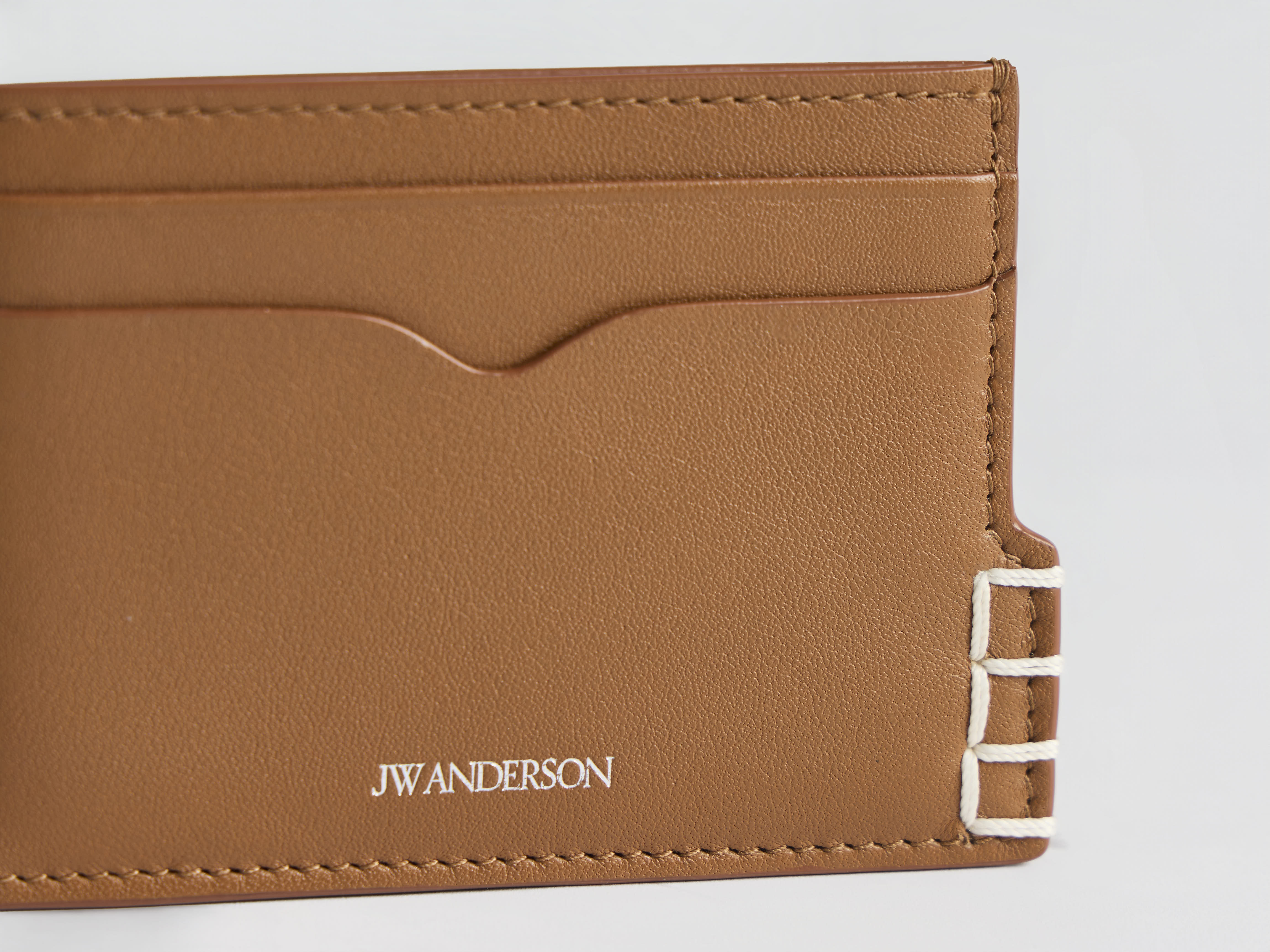 J.W.Anderson Loafer Kartenetui Leder Tan Kartenfächer