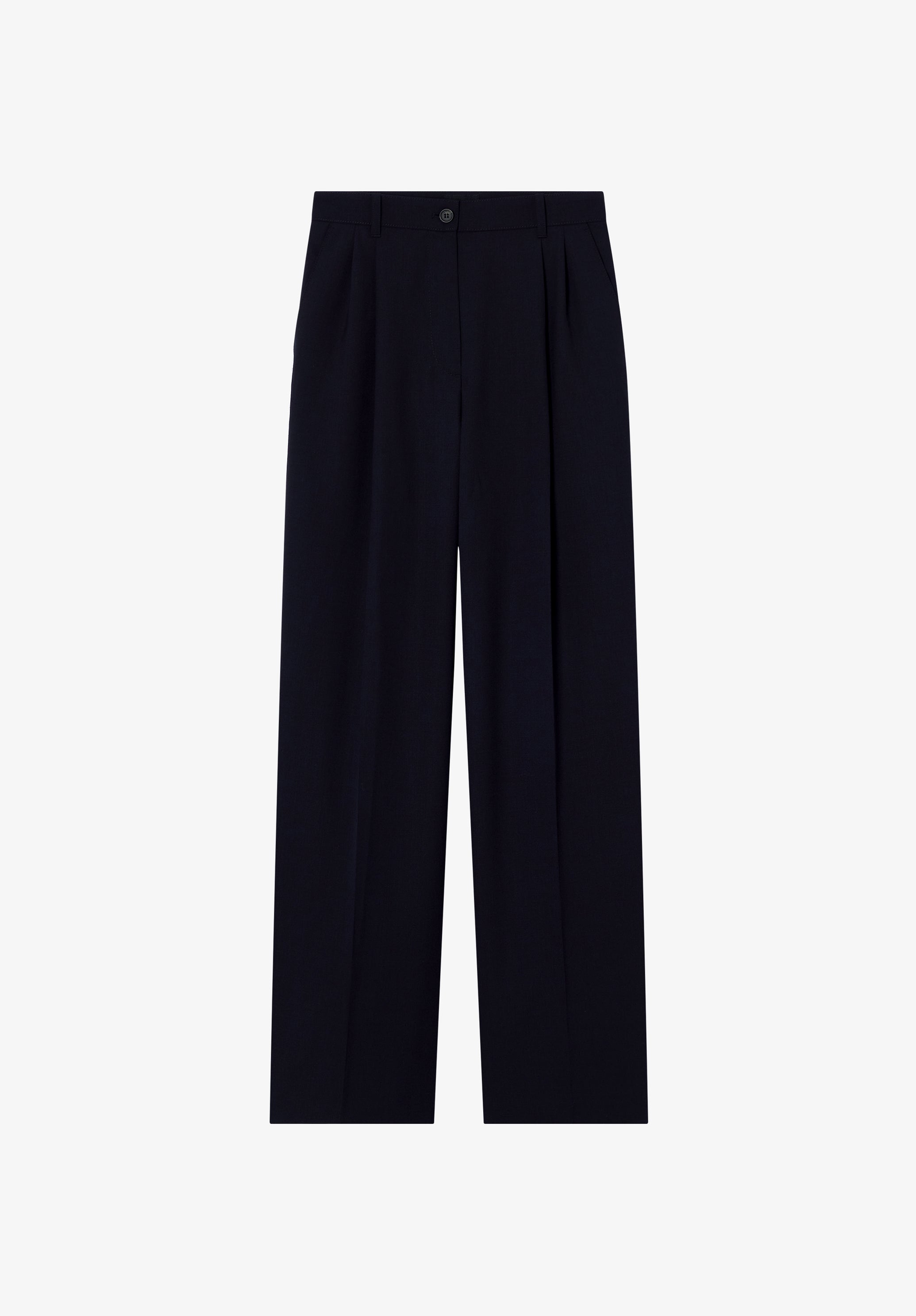 A.P.C. Hose marineblau weit recycelt Falten