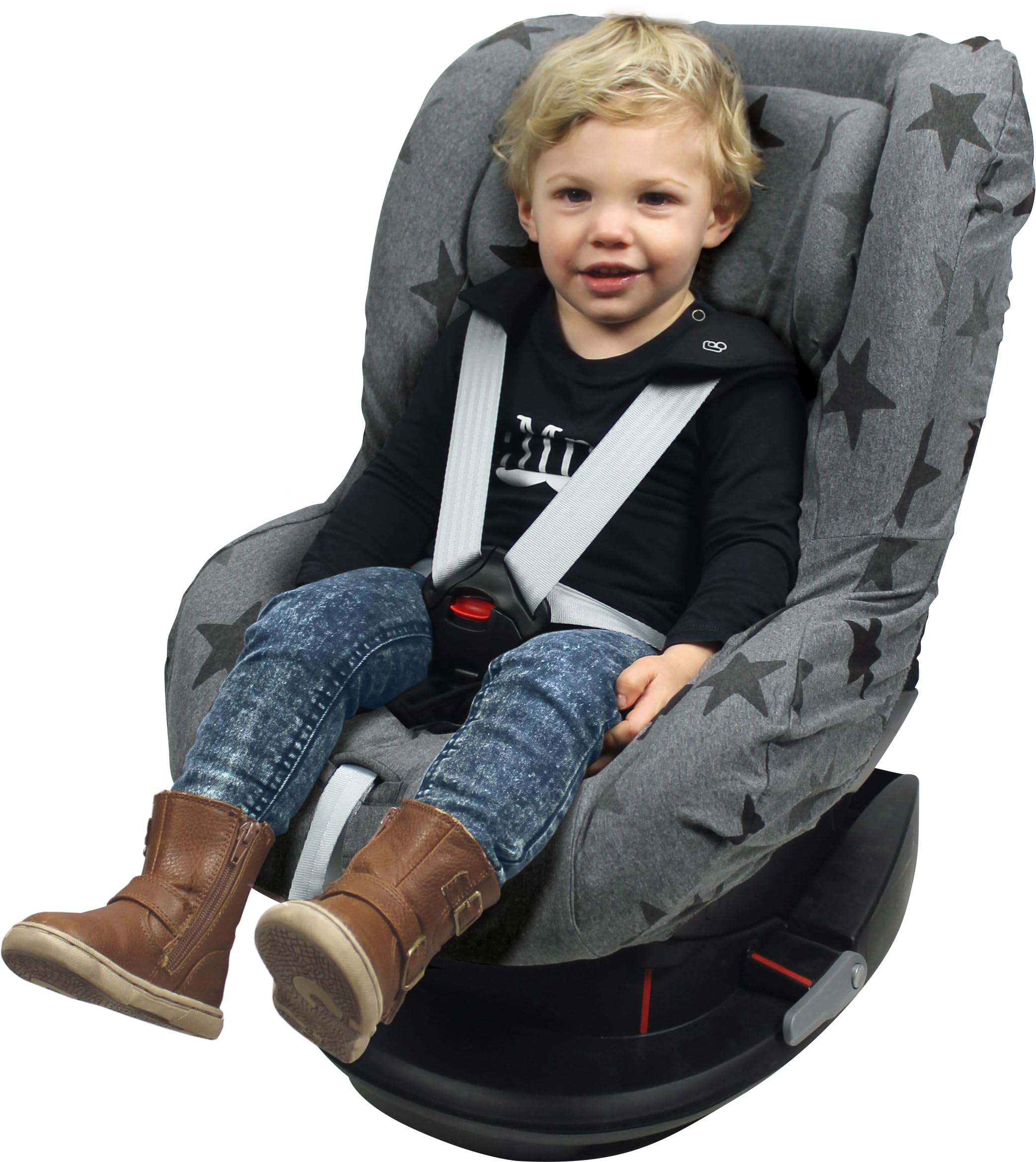 DOOKY Seat Cover Group 1 Grey Stars Sitzbezug grau 9-18 kg
